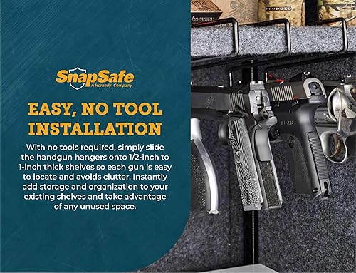 Miniatura 7 de SnapSafe PVC recubierto de pistolas perchas para estante