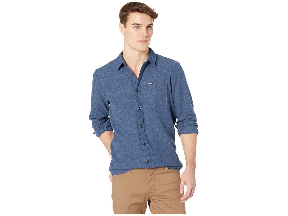 

Volcom Caden Solid Long Sleeve (Melindigo) Men's Clothing