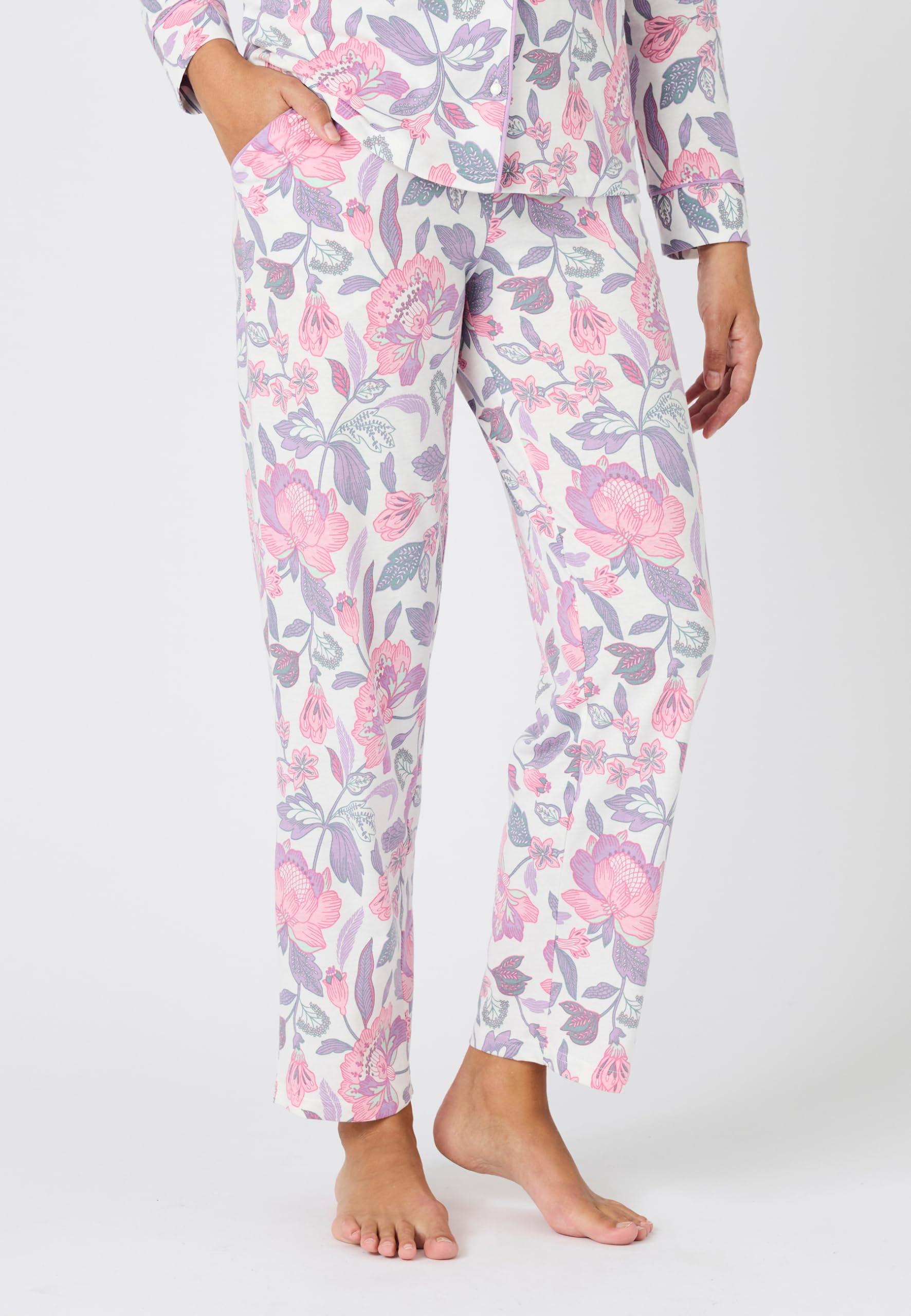Damart – Pyjama Boutonné Maille Jersey Femme