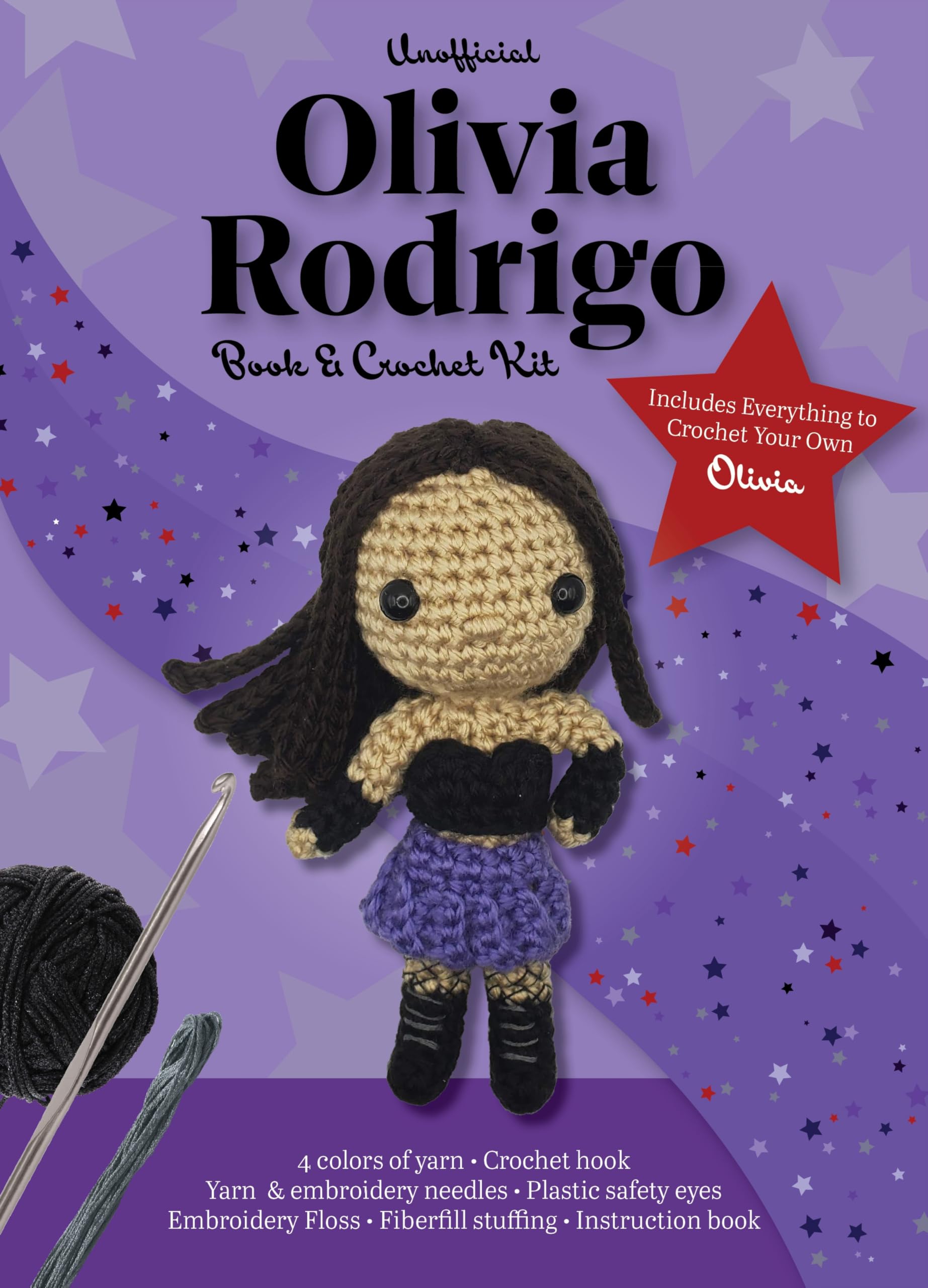 Unofficial Olivia Rodrigo Book and Crochet Kit: Includes Everything to Crochet Your Own Olivia (Unofficial Personality Crochet Kits)