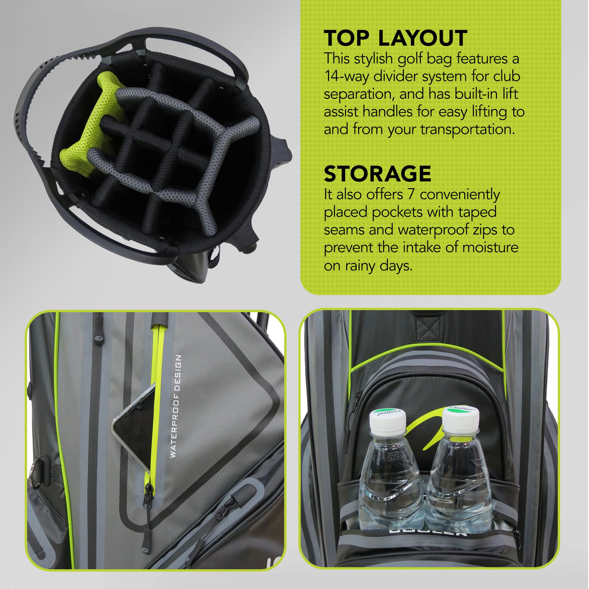 Benross Golf Cheap Waterproof Golf Bags Benross Golf Pocket 49 55 Junior  Lightweight Waterproof Green