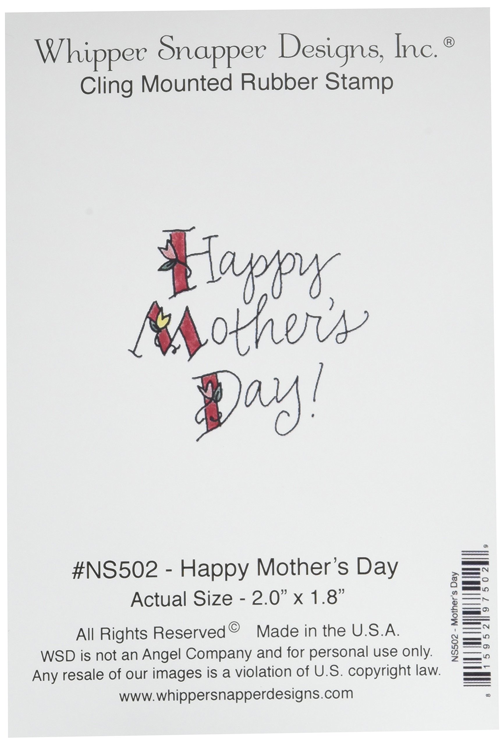 Amazon.com: Whipper Snapper Designs Happy Mother's Day Cling Stamp, 4" by  6" : Arts, Crafts & Sewing