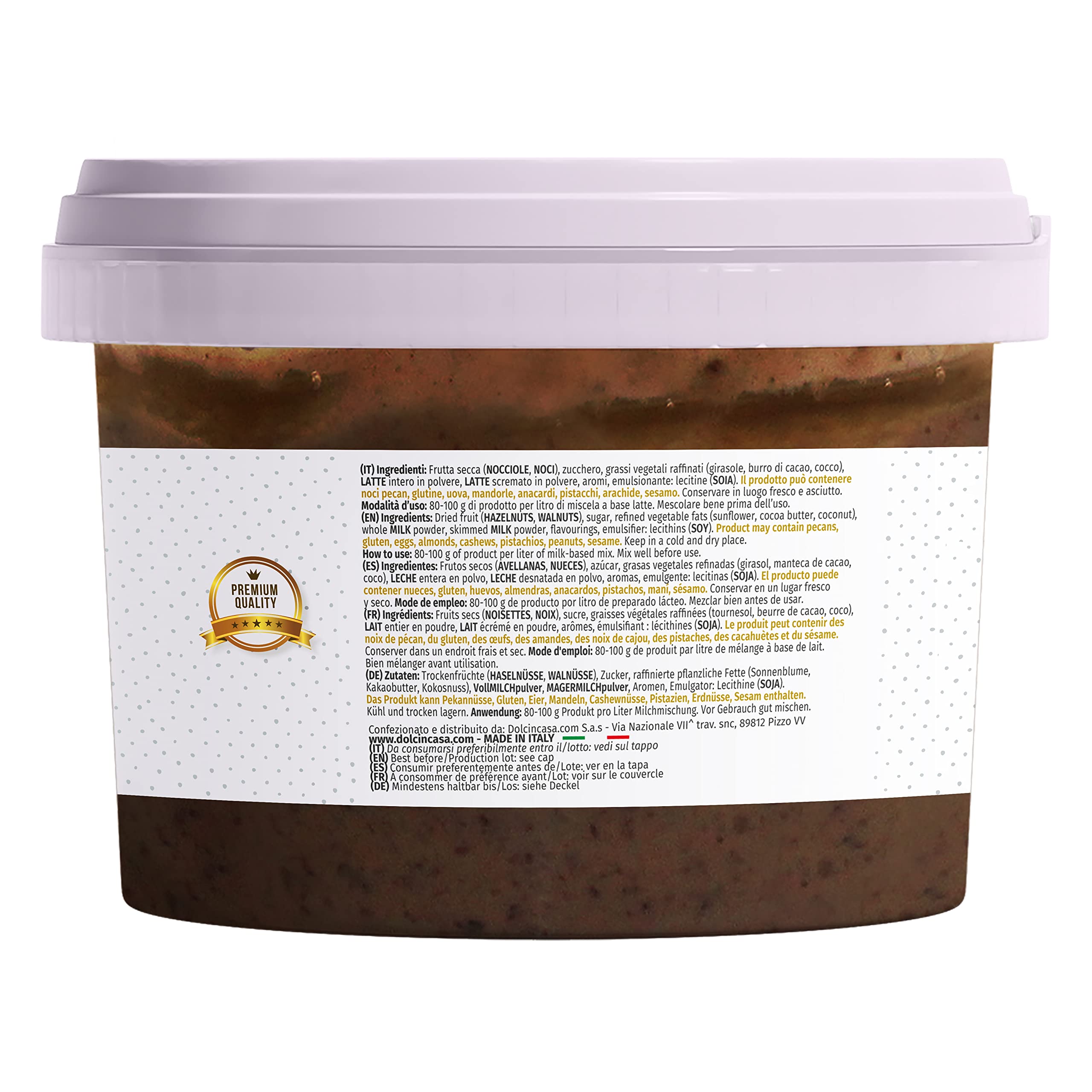 Pasta Gelato Noce di Sorrento per Gelati e usi in Pasticceria, 250 gr
