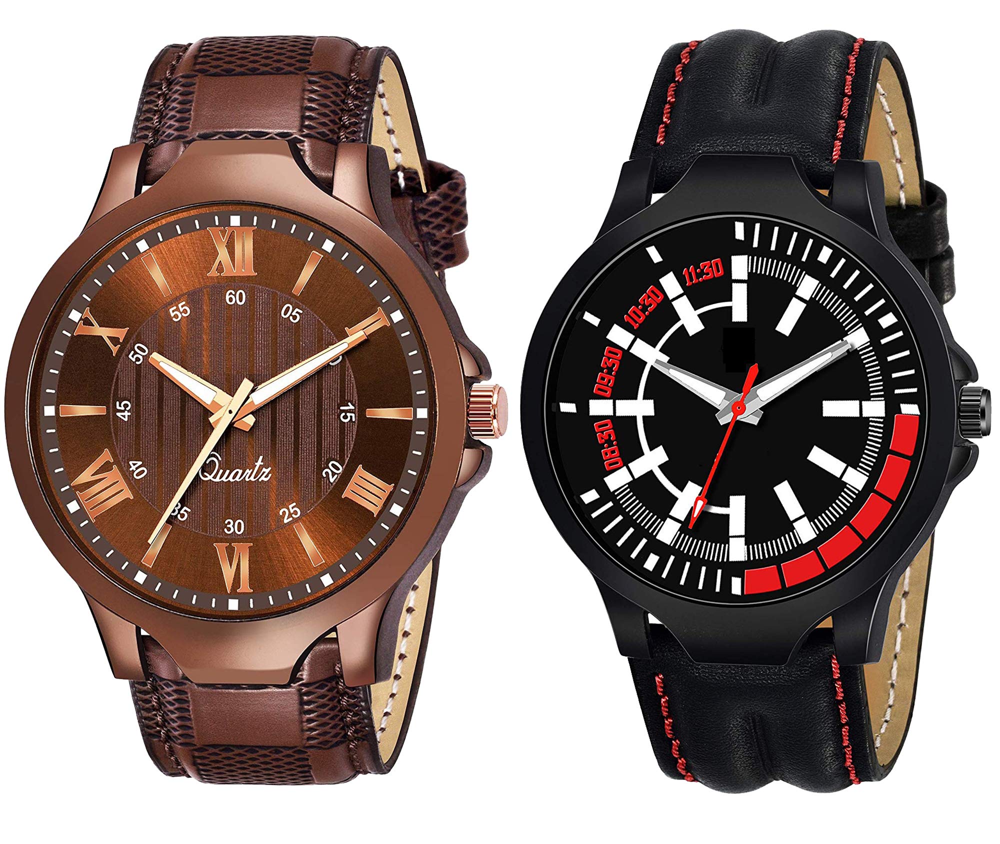 casera Analog Black and Brown Leathers Strap Pack of 2 Combo Men Watch (B08PPKL79D) Amazon Price History, Amazon Price Tracker