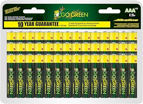 Miniatura 2 de GoGreen Power (24048) - Pilas alcalinas AA ecológicas, sin plomo, cadmio o mercurio, paquete de 48 unidades