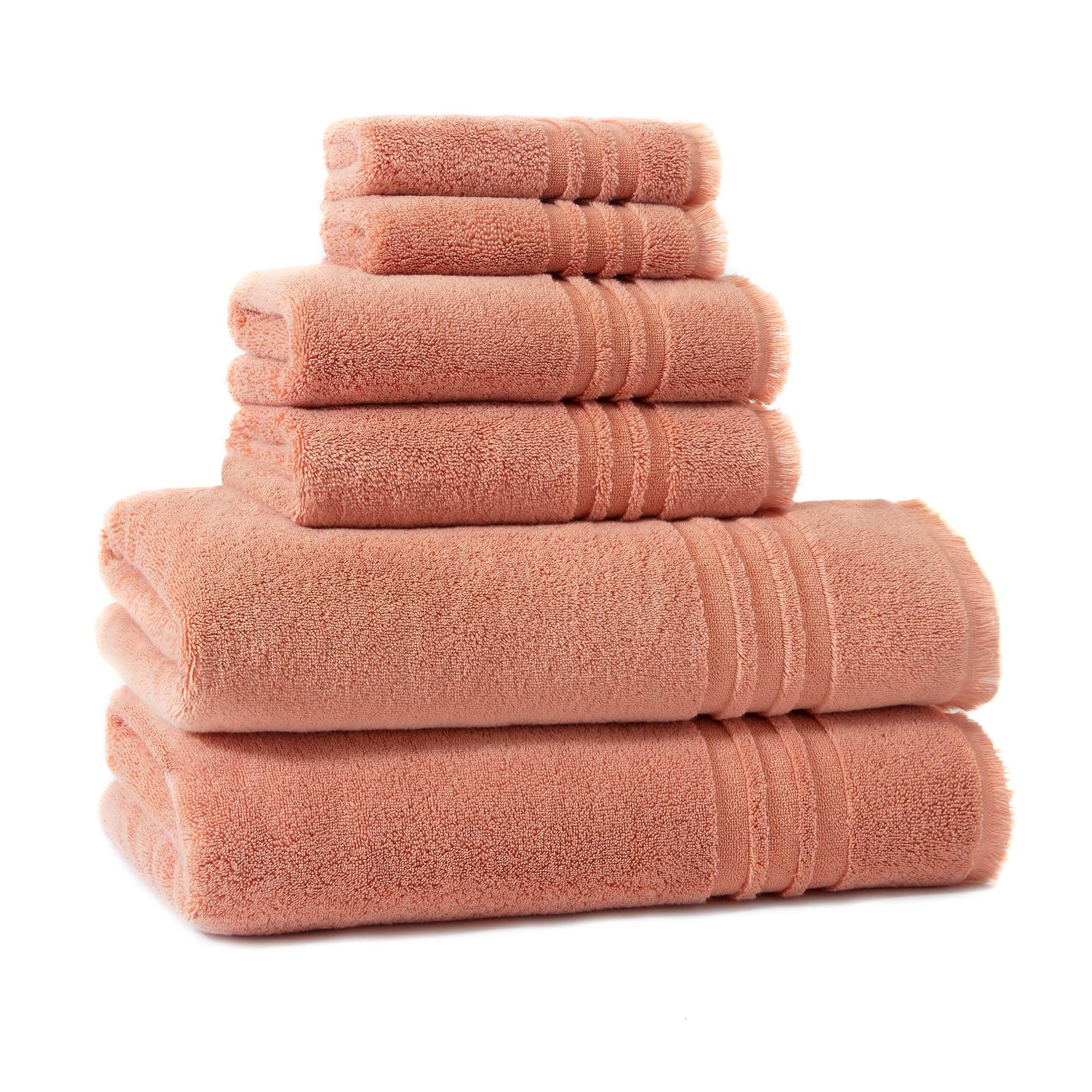 KassatexMercer Bath Towel, 76 cm x 147 cm Size, Pink Clay