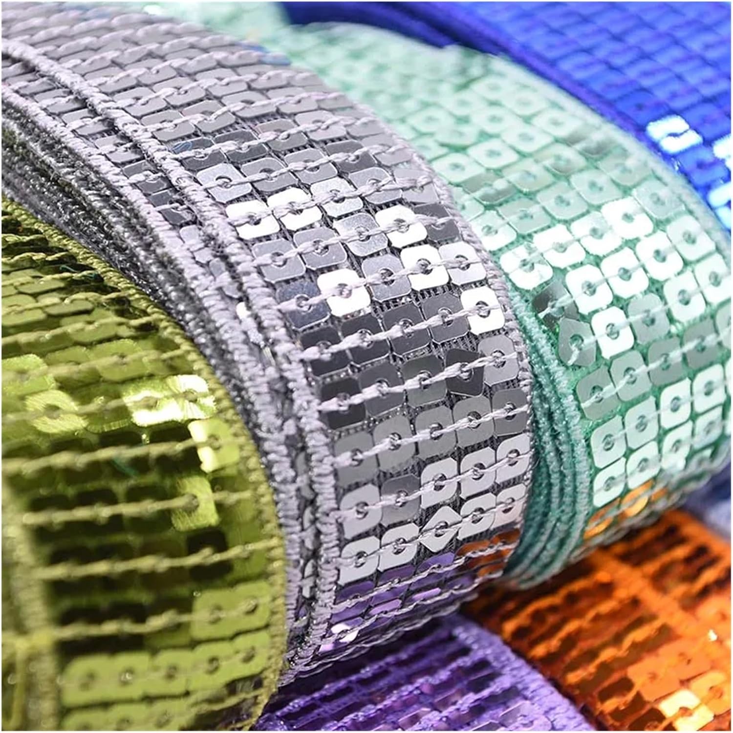 30 Yard Sewing Ribbon 25mm Sequin Fabric,Packaging Belt Tapes for Party Decorations DIY Wrapping(Color 16)