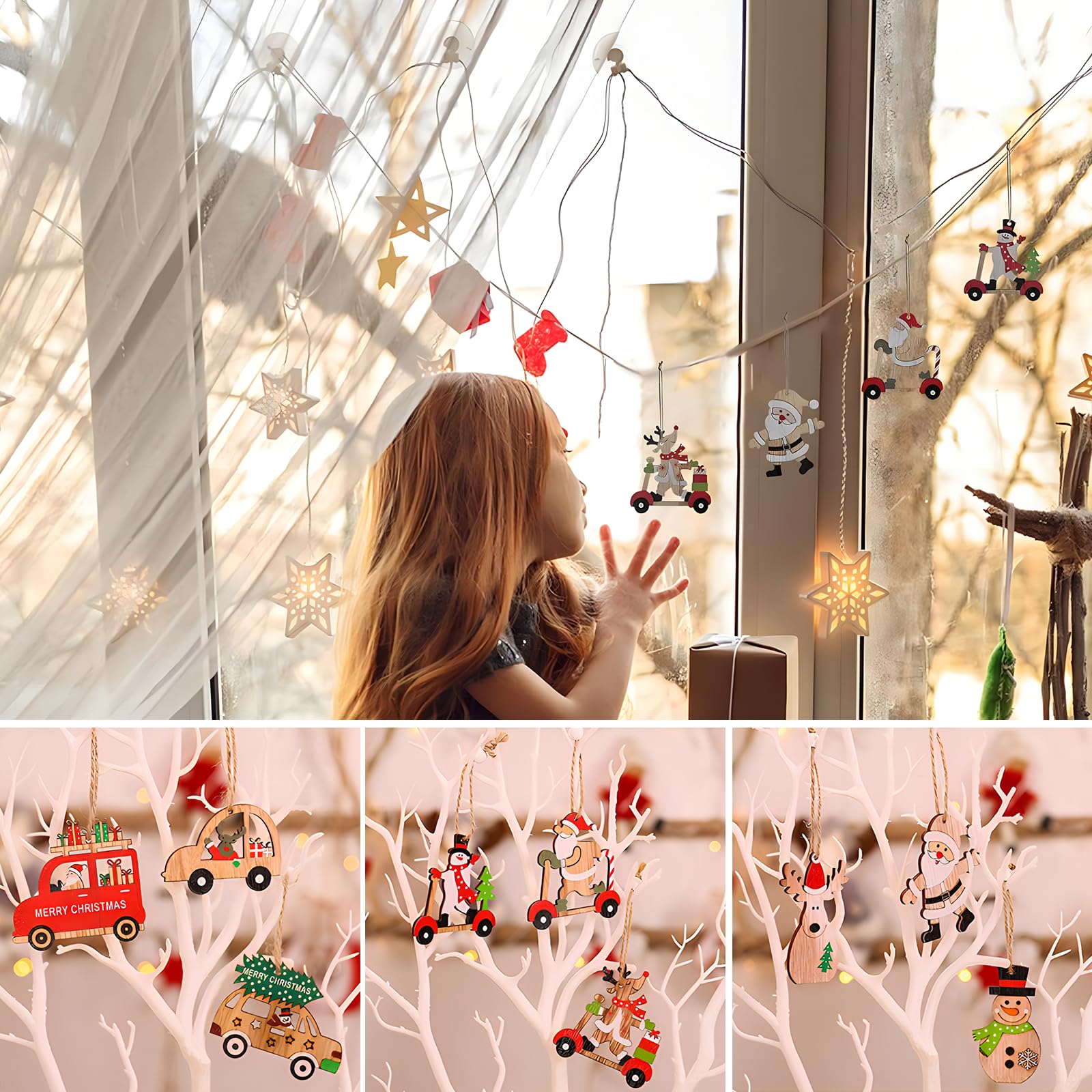 Vind houten kerst hangers in Kerst op