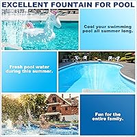 Vista 4 de Pool Fountain for Inground Swimming Pool Adjustable Pool Fountains for Above Ground Pools Waterfall Fountain Kit Water Fun Sprinklers Fits Most 1.5
