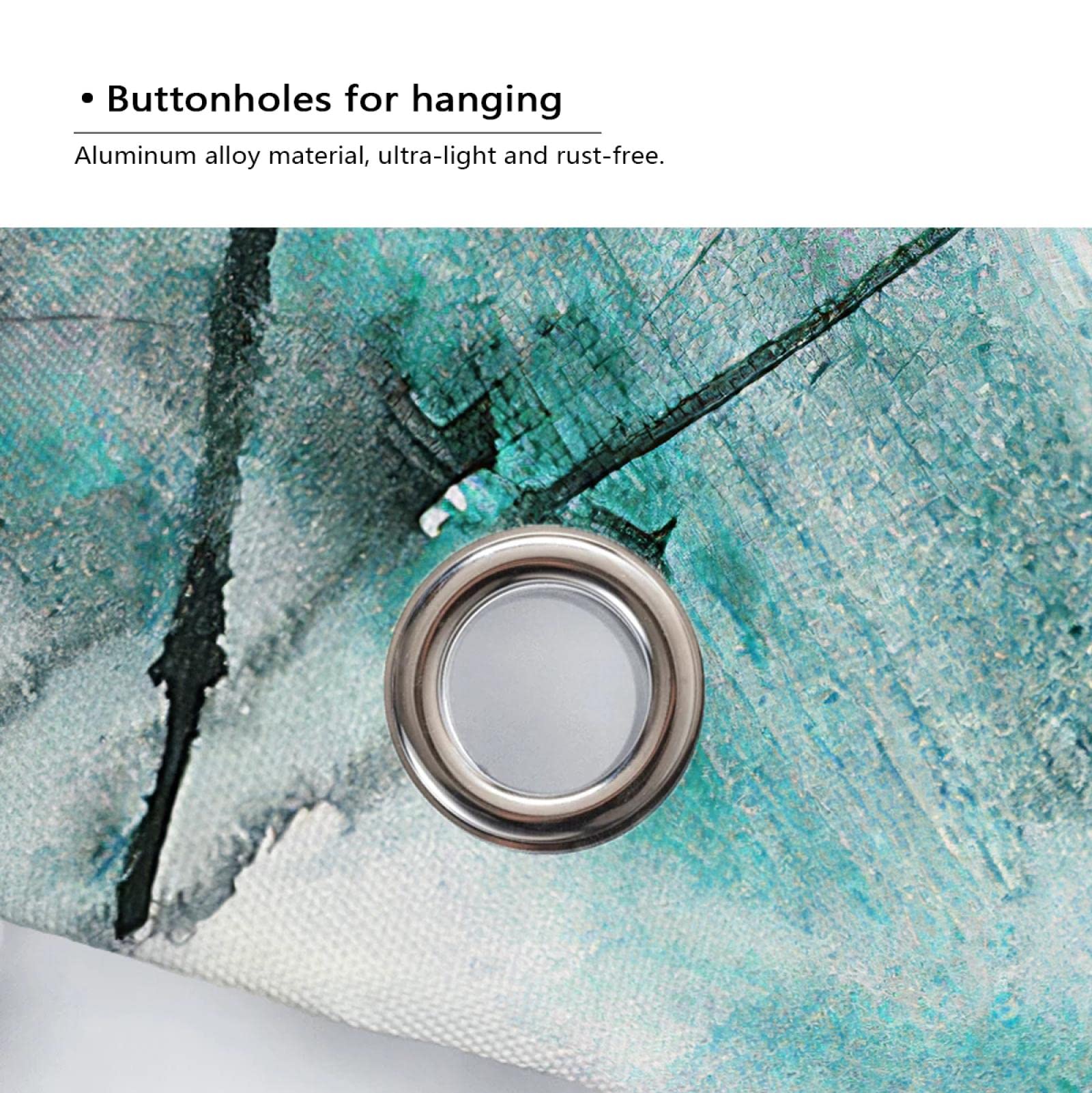 Pintura Abstracta con Juegos de Cortinas de Ducha Azules Juego de Cortinas de Ducha de Tinta artística con Ganchos Cortina de Ducha Impermeable y fácil de Limpiar para baño W190xL220cm