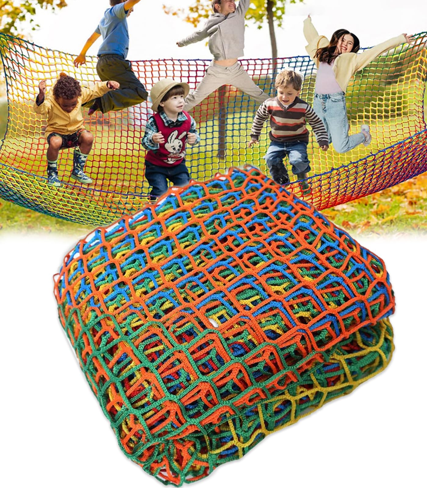 Climbing Cargo Net, Double Layers Playground Safety Net, Kids Backyard ...