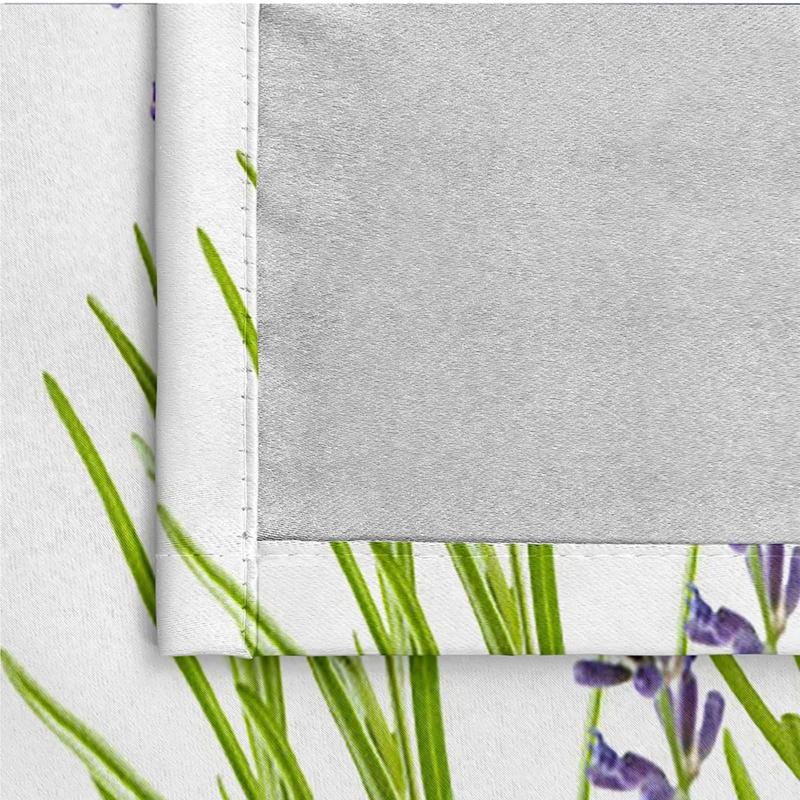 Tende per soggiorno moderne, in poliestere, colore viola, verde, lavanda, set da 2 pezzi, 96 x 214 cm (larghezza x altezza x profondità)