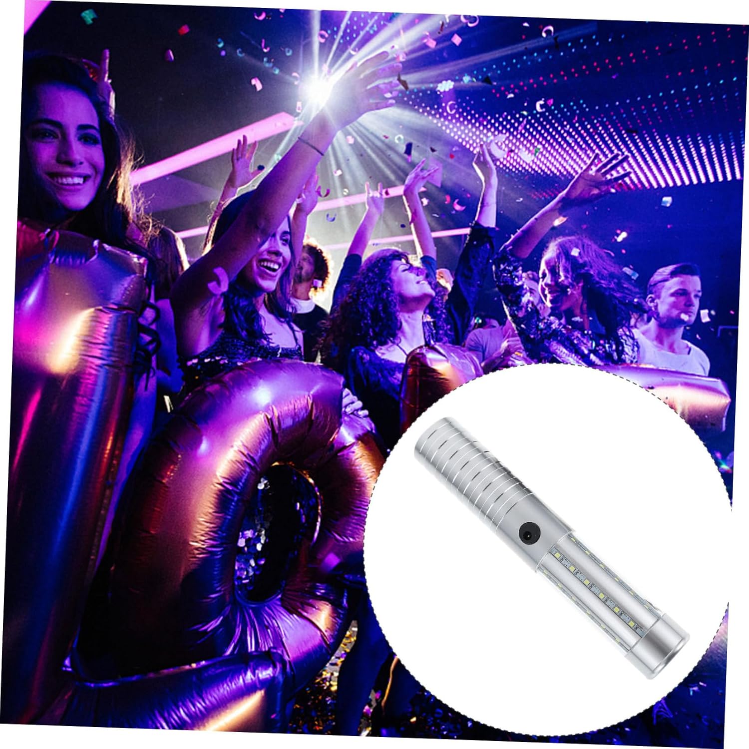 1pc Led Glowing Stick Rechargeable Party Flashing Stick White Light for Night Events Ktv and Ceremonies to Use Glow for Boys and Girls and Adults