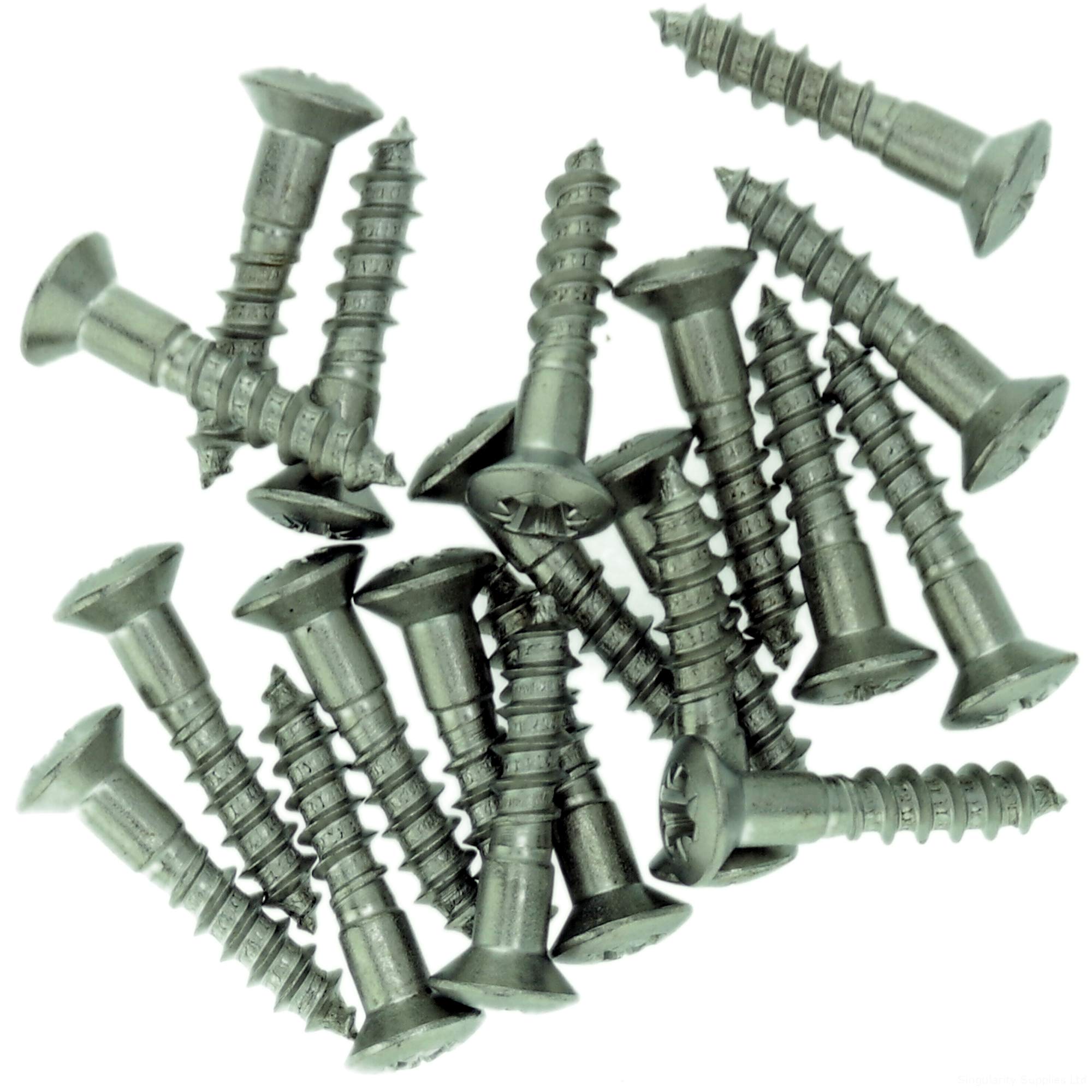 Singularity Supplies No.8 X 1.58 (4.0Mm X 40Mm) Pozi Raised Countersunk Wood Screw - Stainless Steel (A2) (Pack Of 20)
