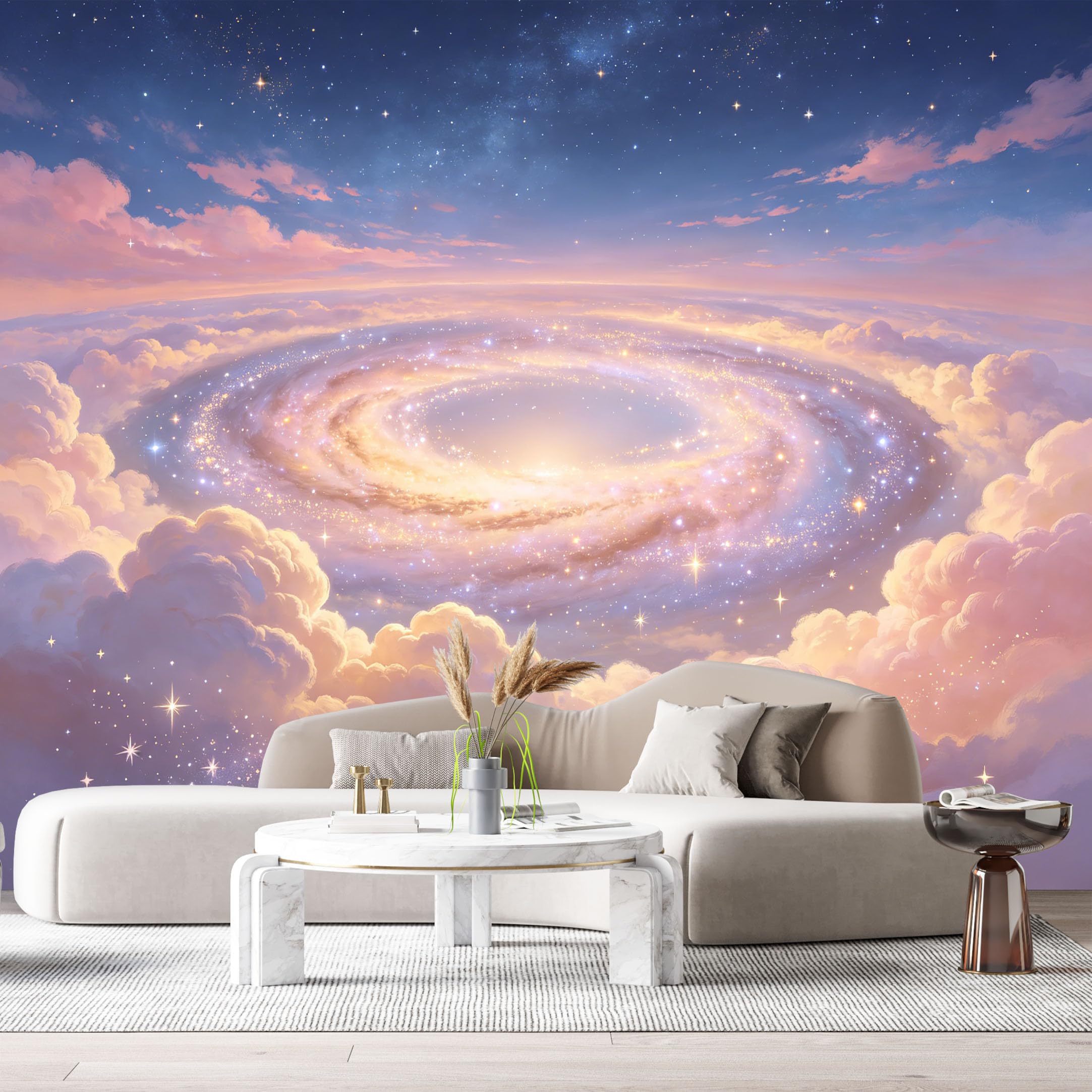 Custom Size Wall Murals Galaxy Nebula Space Abstract Contemporary 3D SelfAdhesiveWall Fabric Removable Wallpaper Wall Decor for Living Room Bedroom Bathroom