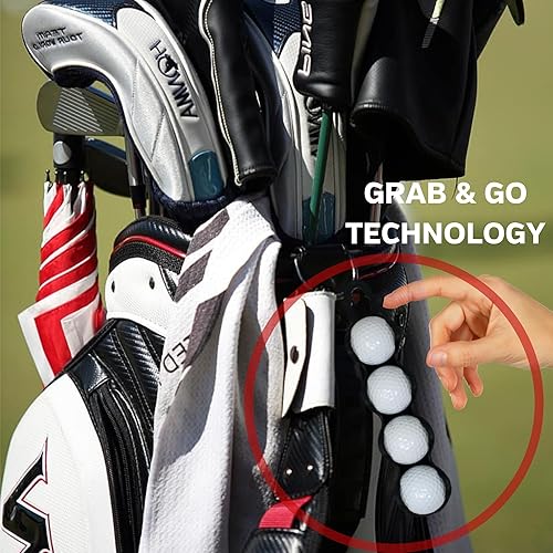 Miniatura 7 de Soporte para pelotas de golf capacidad para 4 pelotas de golf, fácil fijación a bolsa o carrito, accesorios de regalo para hombres y mujeres
