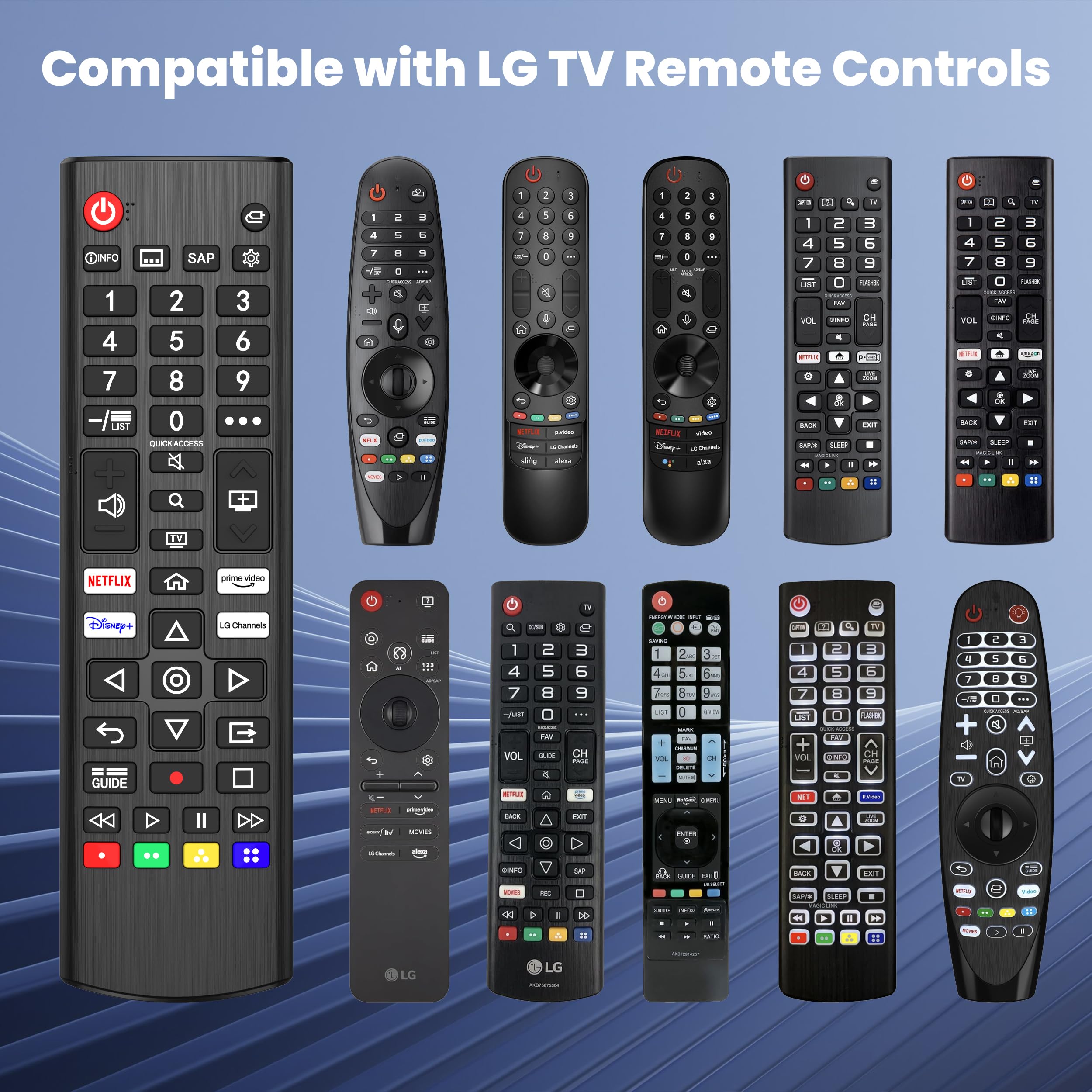 Sostitutivo per Telecomando per LG-Smart-TV, Universale per Tutti Lg Originale TV LED LCD HDTV 3D 4K Smart TVs (per LG) - 5