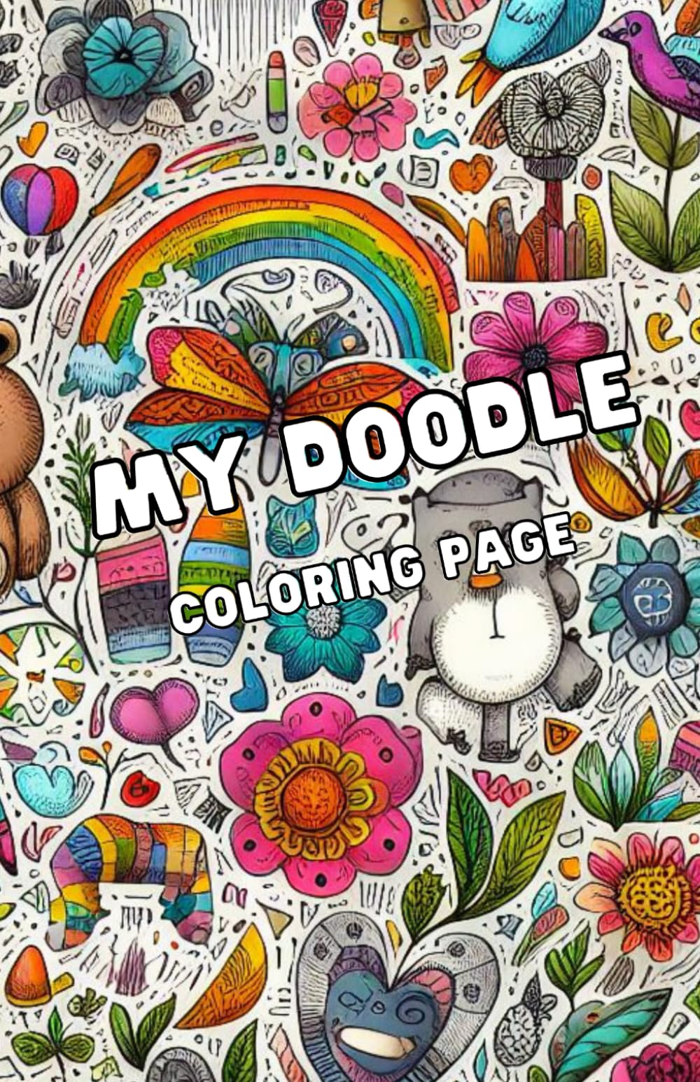 My Doddle - Coloring Page: Facile, facile, un libro da scarabocchiare, colorare e disegnare. Formato 5,5 x 8,5 pollici.