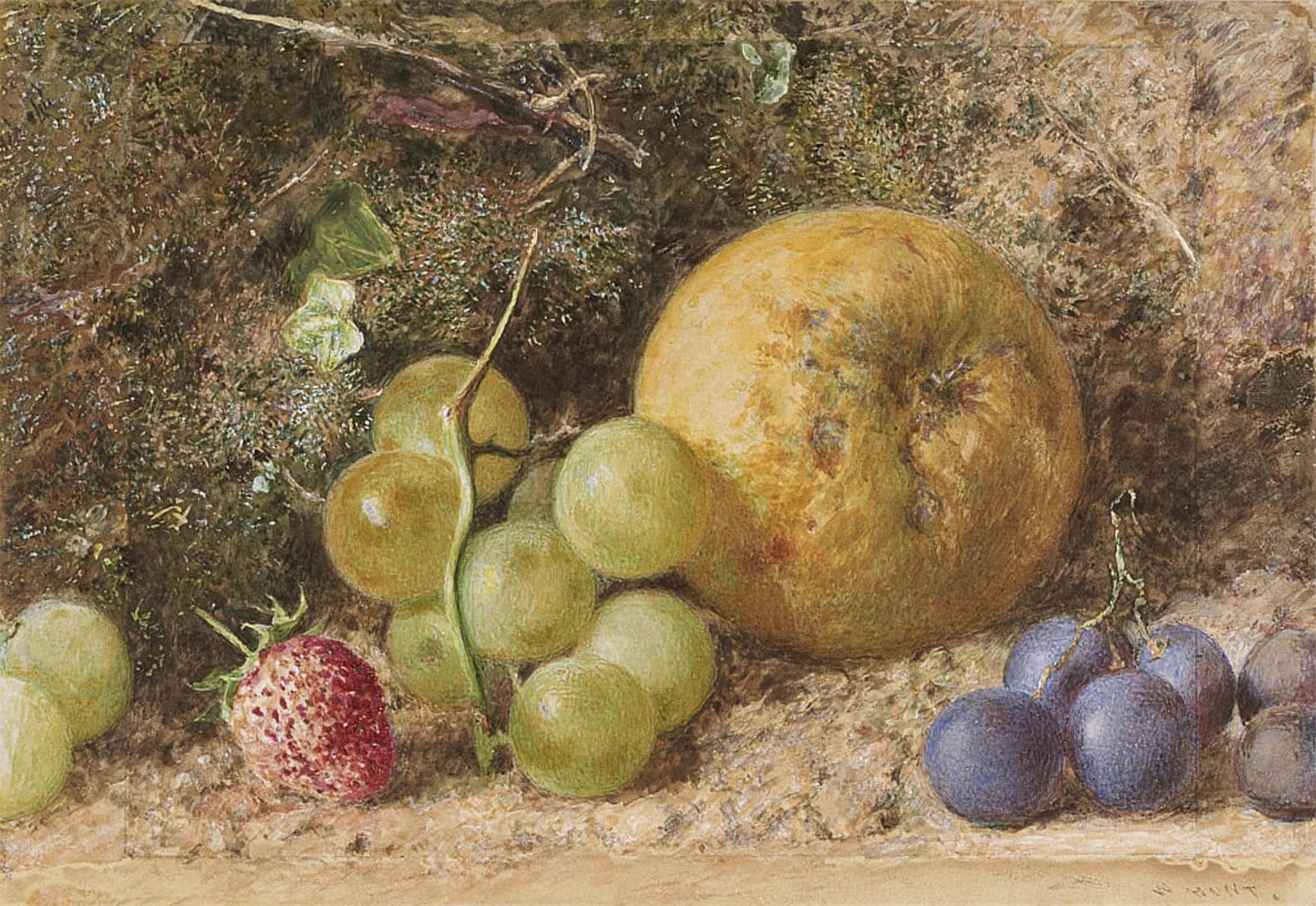 ARTXLXXBN Famous Print Painting Colorful Art Print Fruit' by William Henry Hunt Canvas Art Decorations for Home Decor 60x90cm