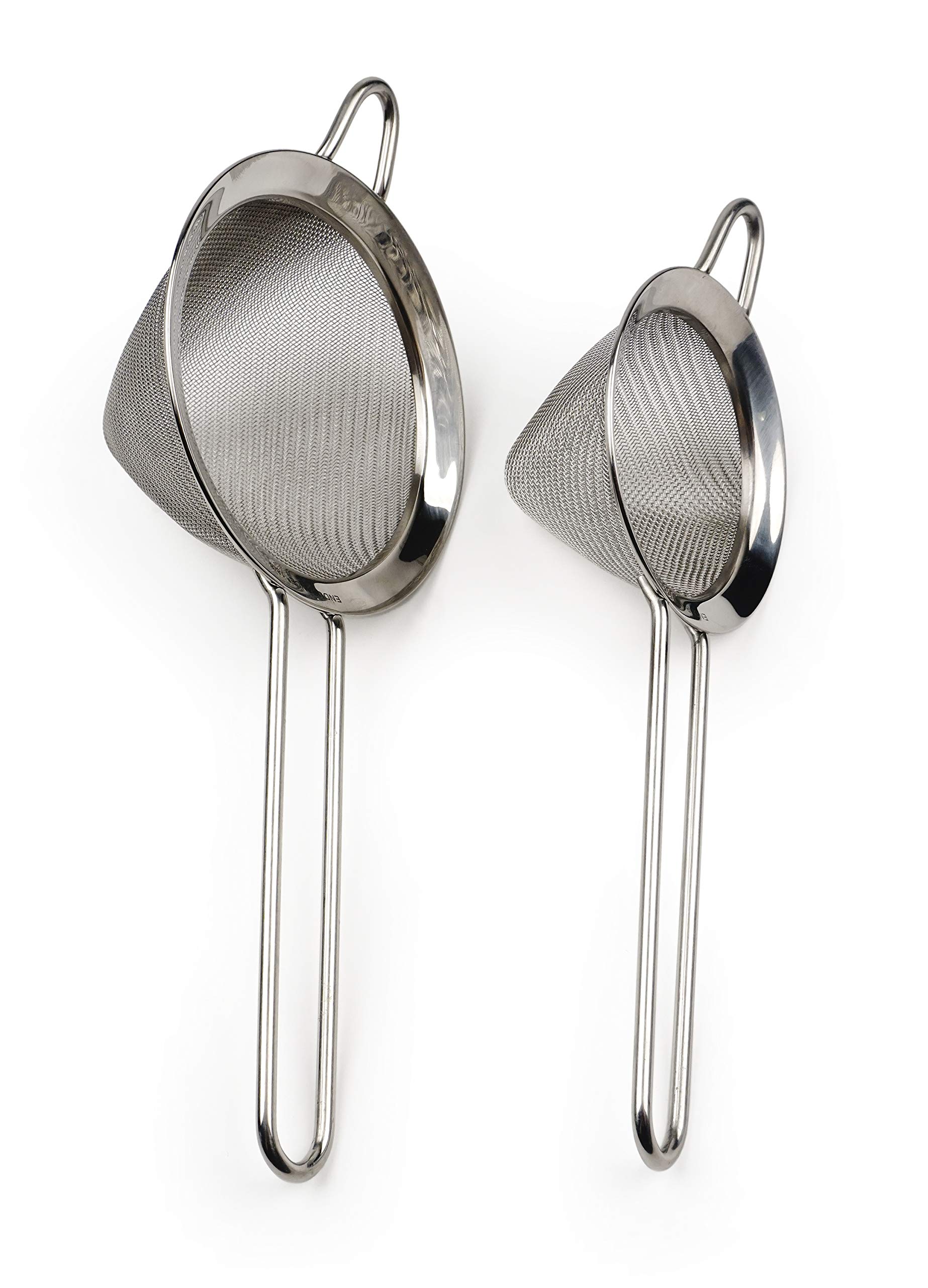 RSVP Endurance 18/8 Stainless Steel Conical Mesh Strainers, Set of 2, 3-inch and 4-inch diameter