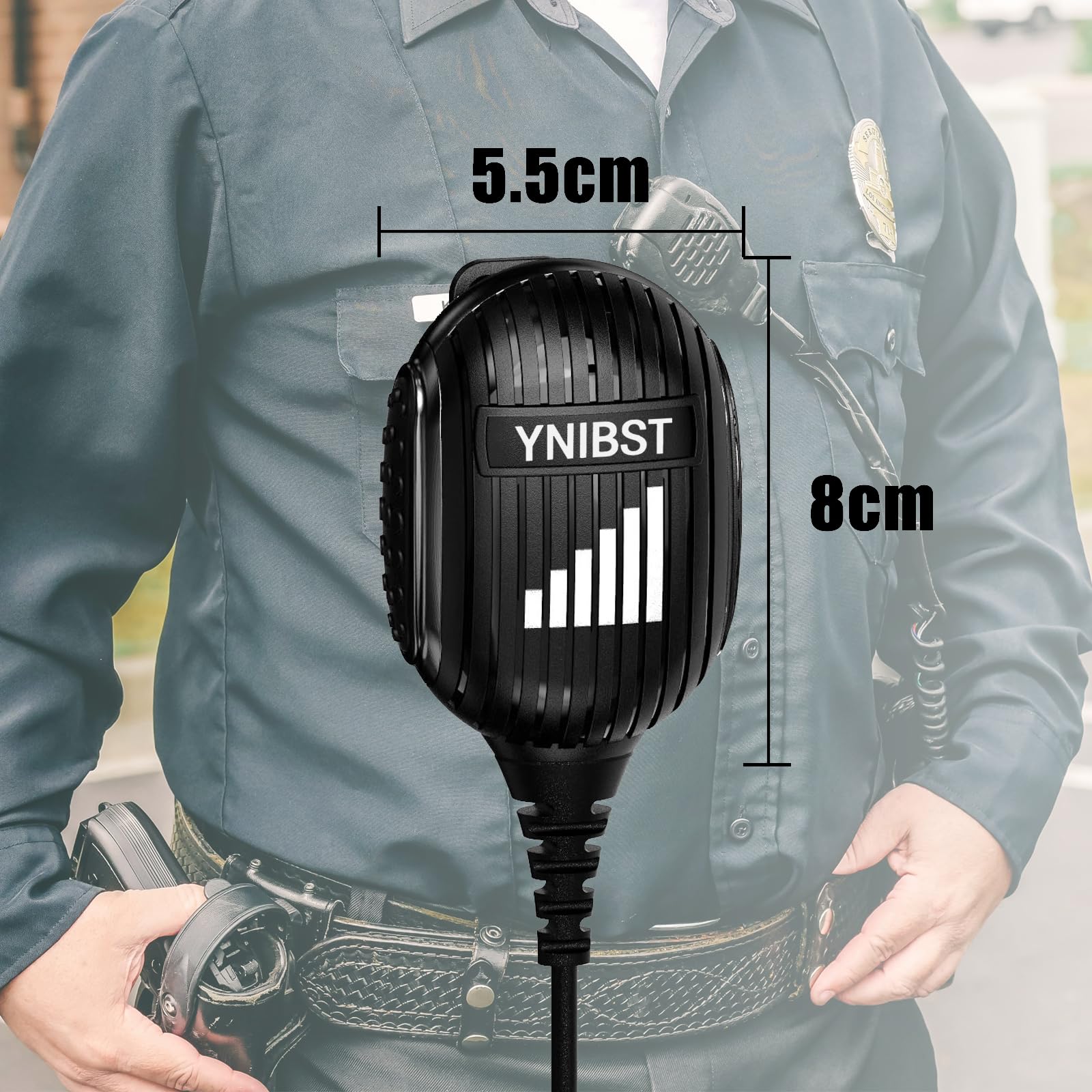 Microphone Haut-Parleur pour Talkie Walkie Compatible avec Motorola 2 Broches, for CP040 DP1400 GP68 GP88 GP300 Radio (Noir)