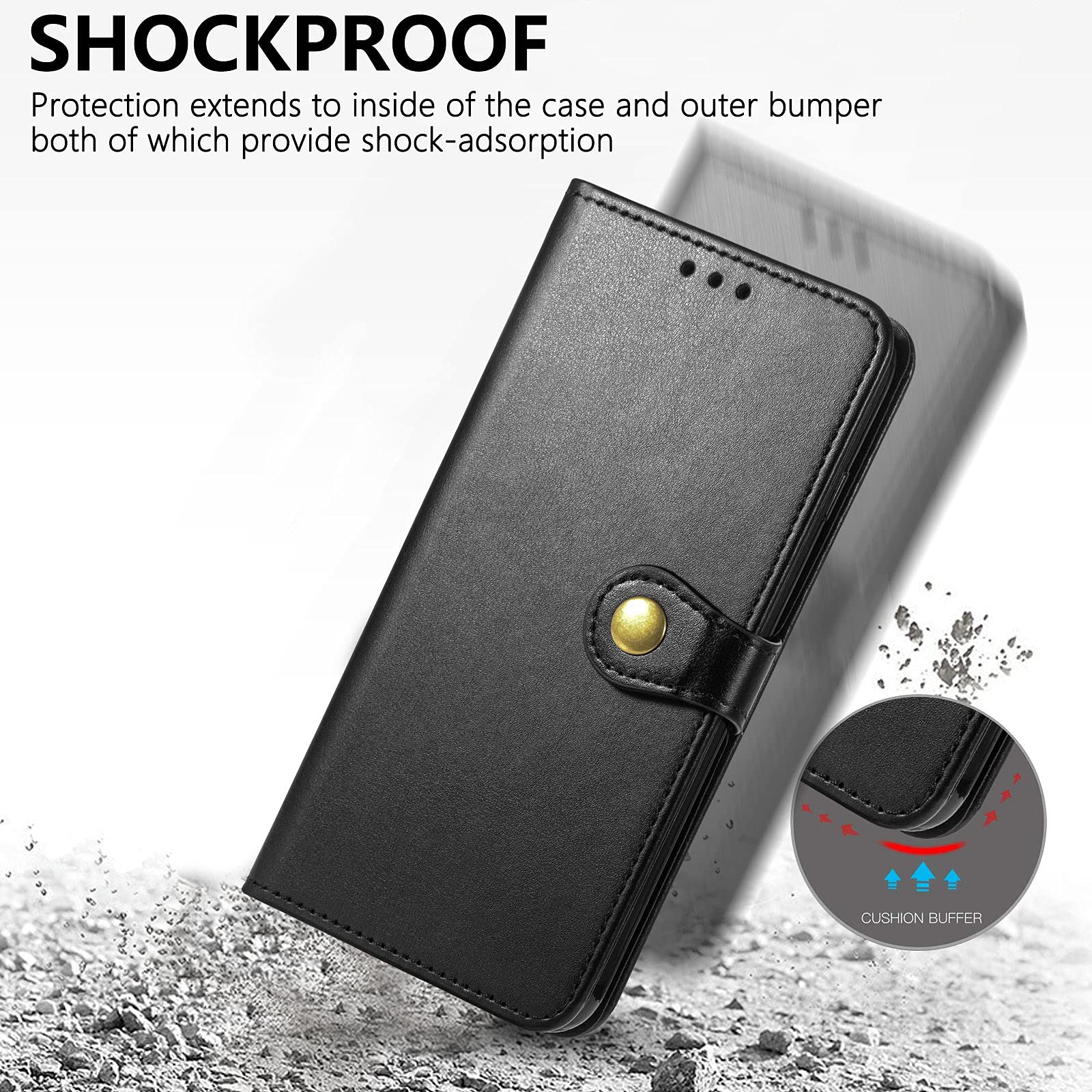 Étui Ceinture Vertical Avec Aimant Pour Tecno Mobile Spark 5 (2020) - Cuir Synthétique Noir (DFVmobile)