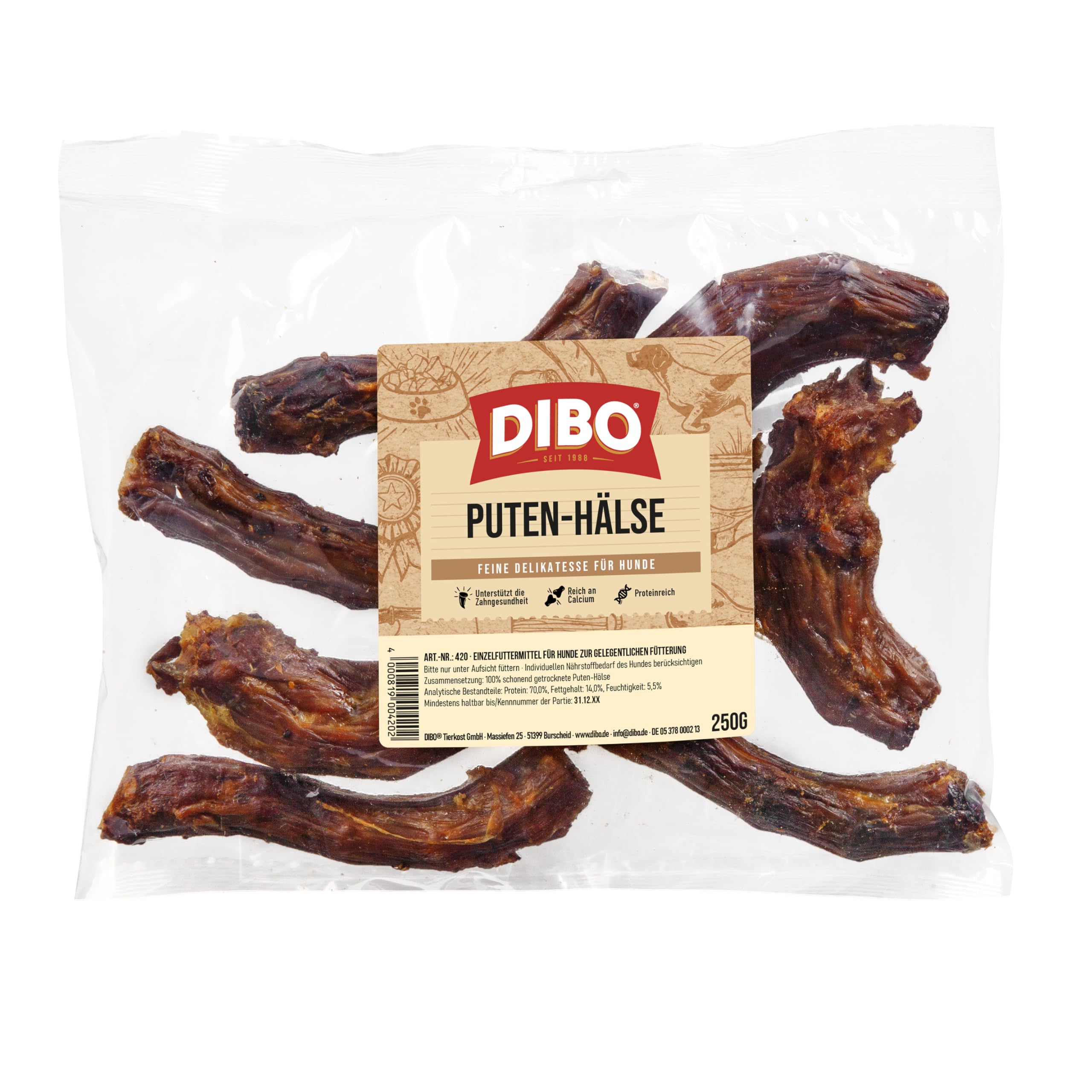 Dibo Karma dla Psów, Indyk, 250 g
