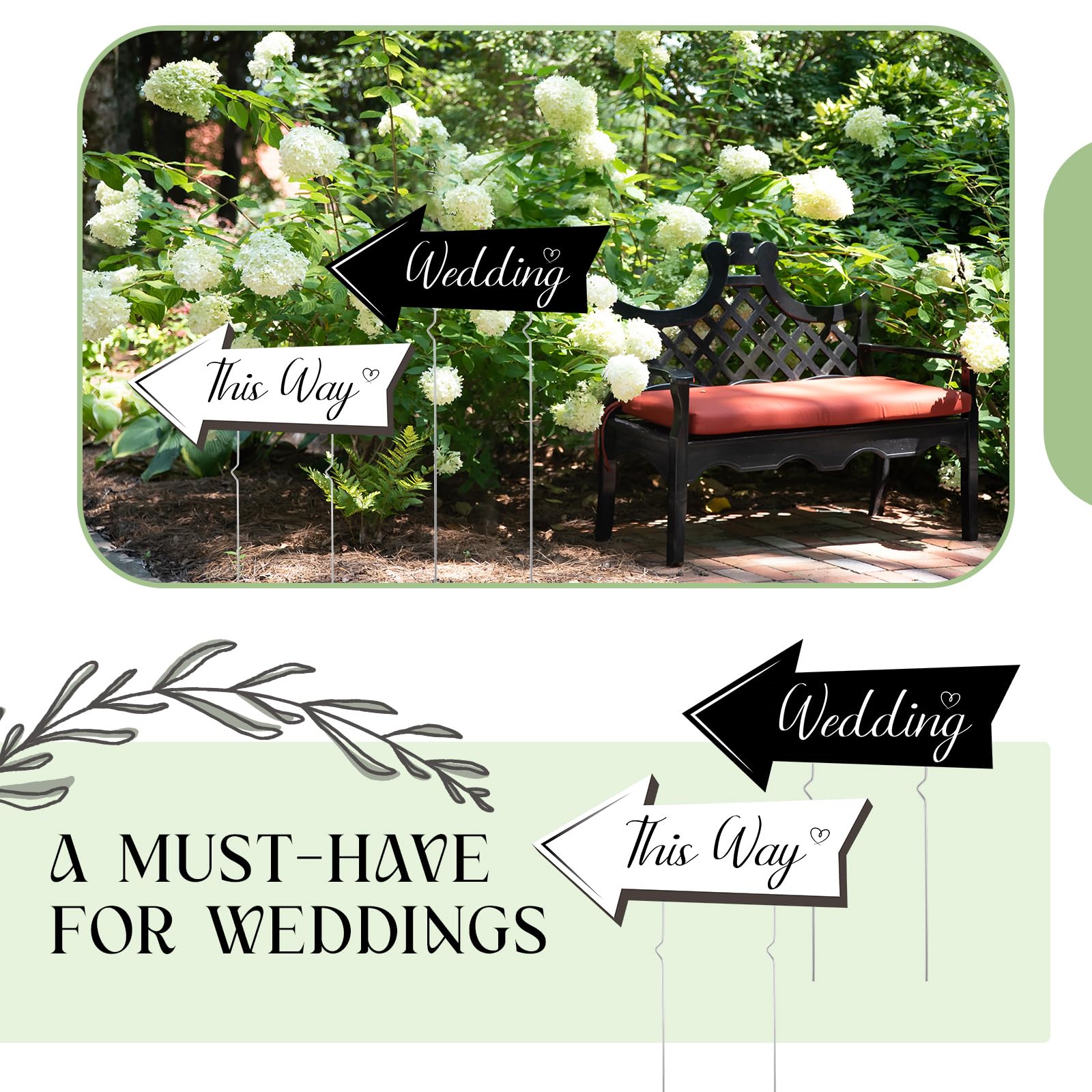Snapklik.com : Wenqik 10 Pcs Wedding This Way Directional Parking Signs ...