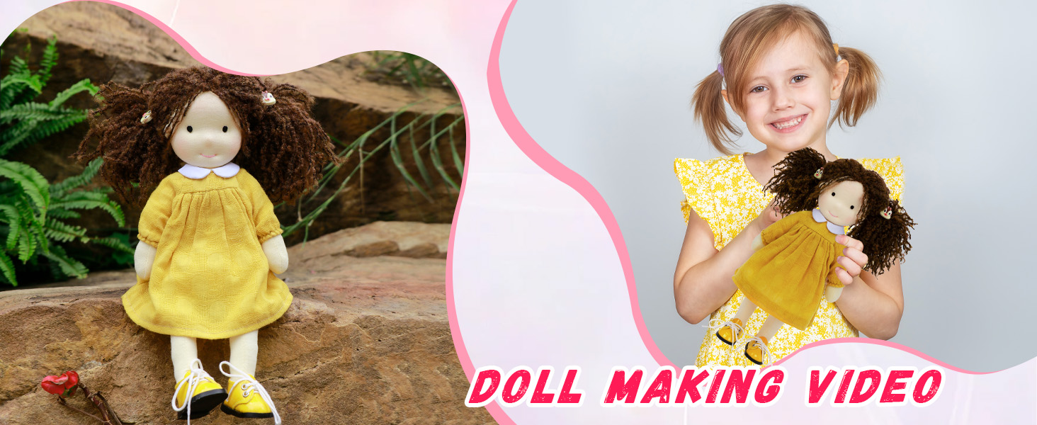 Amazon.co.jp: BlissfulPixie Waldorf Doll 手作り人形 - Inka 12