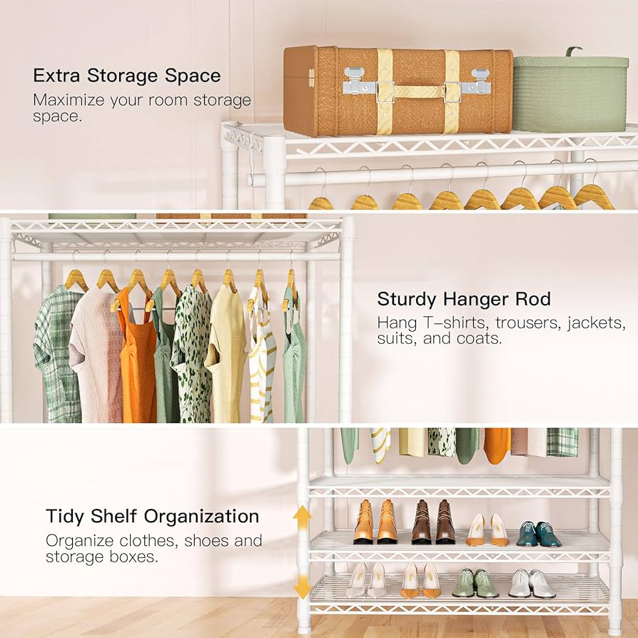 LIFE FURNITURE　IRON HANGER RACK Amazon.com: Ulif H2 Heavy Duty Clothes Rack, Freestanding 4