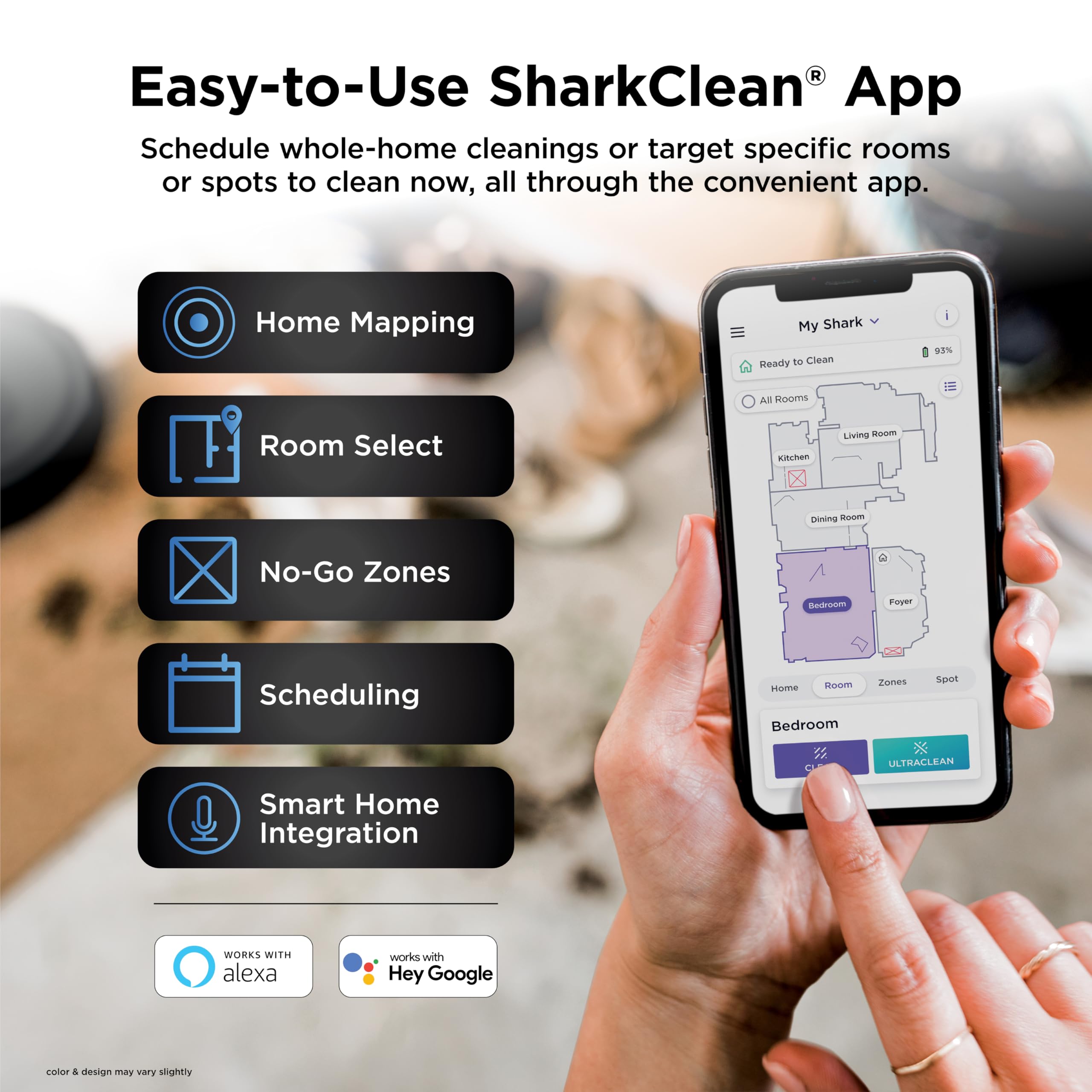 Shark AV2501S AI Ultra Robot Vacuum, with Matrix Clean, Home Mapping, 30-Day Capacity HEPA Bagless Self Empty Base, Perfect for Pet Hair, Wifi view 10