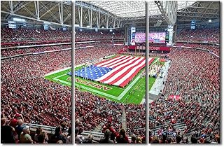 3 Piece Wall Art for Living Room State Farm Stadium Paintings on Canvas American Soccer Pictures Modern Phoenix Artwork Canvas Art Home Decor Giclee Wooden Framed Stretched Ready to Hang 40x60 in
