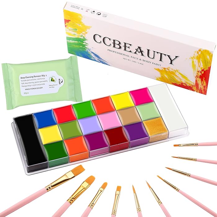 Buy CCbeauty Professional Face Body Paint Kit Makeup Palette 20 Colors
