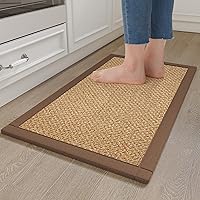 Vista 15 de Alfombras de cocina antideslizantes, lavables, súper absorbentes, para piso, parte trasera de goma, suaves y trenzadas, para fregadero, fácil