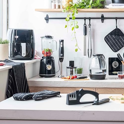 Miniatura 6 de MasterChef Batidora de mano eléctrica, batidor de huevos de mano con accesorios para batidor y ganchos de masa, accesorios de acero inoxidable para