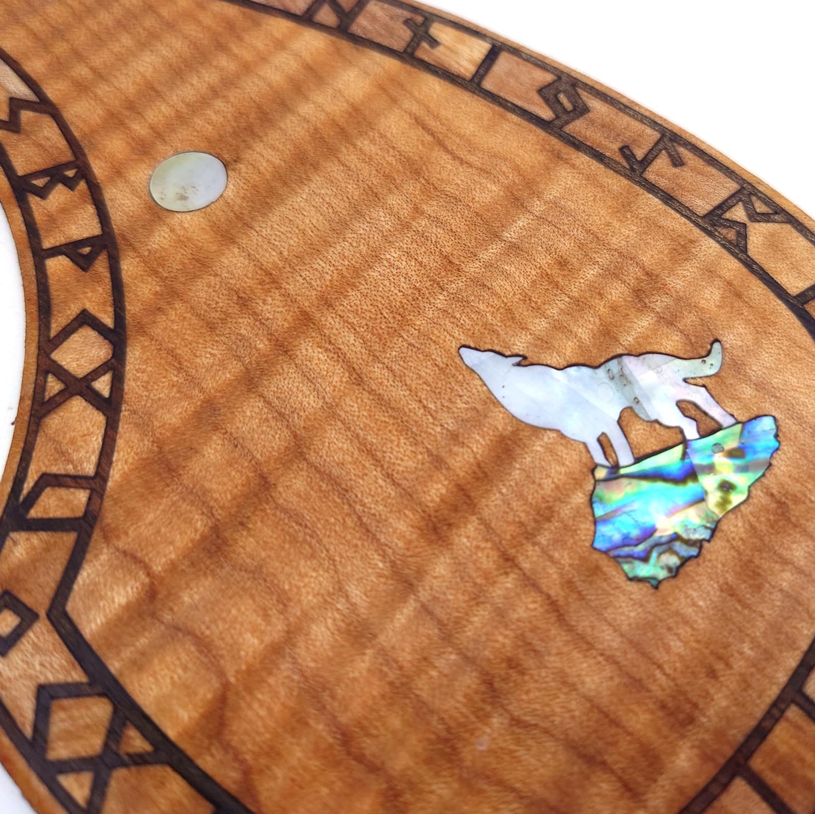 Acoustic Guitar Pickguard Solid Wood Pick Guard Anti-scrape Plate Inlaid Abalone Flower Self-adhesive for Martin D-45 and Taylor Acoustic Guitar (14)