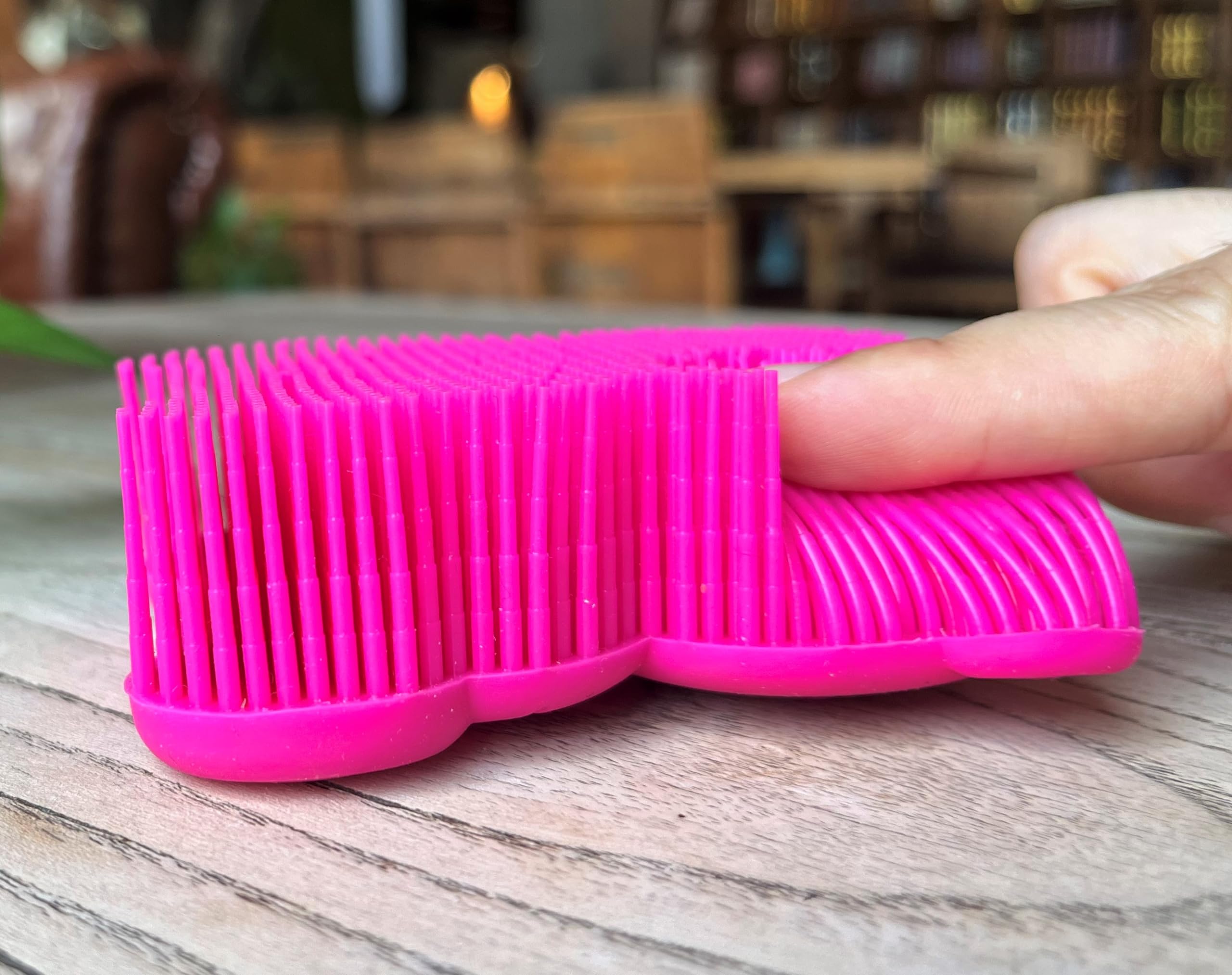Premium Sensory Brush for Kids or Autism,Soft Silicone Body Scrubber,2 in 1 Sensory Room Occupational Therapy Brushes,Silicone Loofah,Pet Shower Brush Bath Brush Shampoo Brush - Image 2