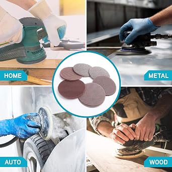 LotFancy 5 Inch Mesh Abrasive Sanding Discs, 30PCS 80 100 120 180 240 320 Grit Dust Free Sandpaper Assortment for Car, Woodworking - Hook and Loop Random Orbital Sander Round Sand Paper