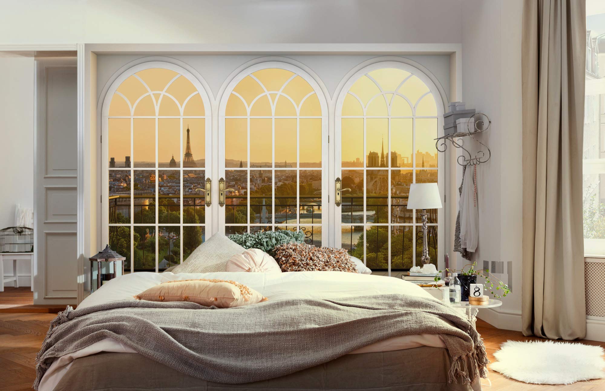 Komar X8-015 Non-Woven Photo Wallpaper, Belle Vue, Size Height, 8 Panels, Width 50 cm, Colourful, 400 x 260 cm (Breite x Höhe)