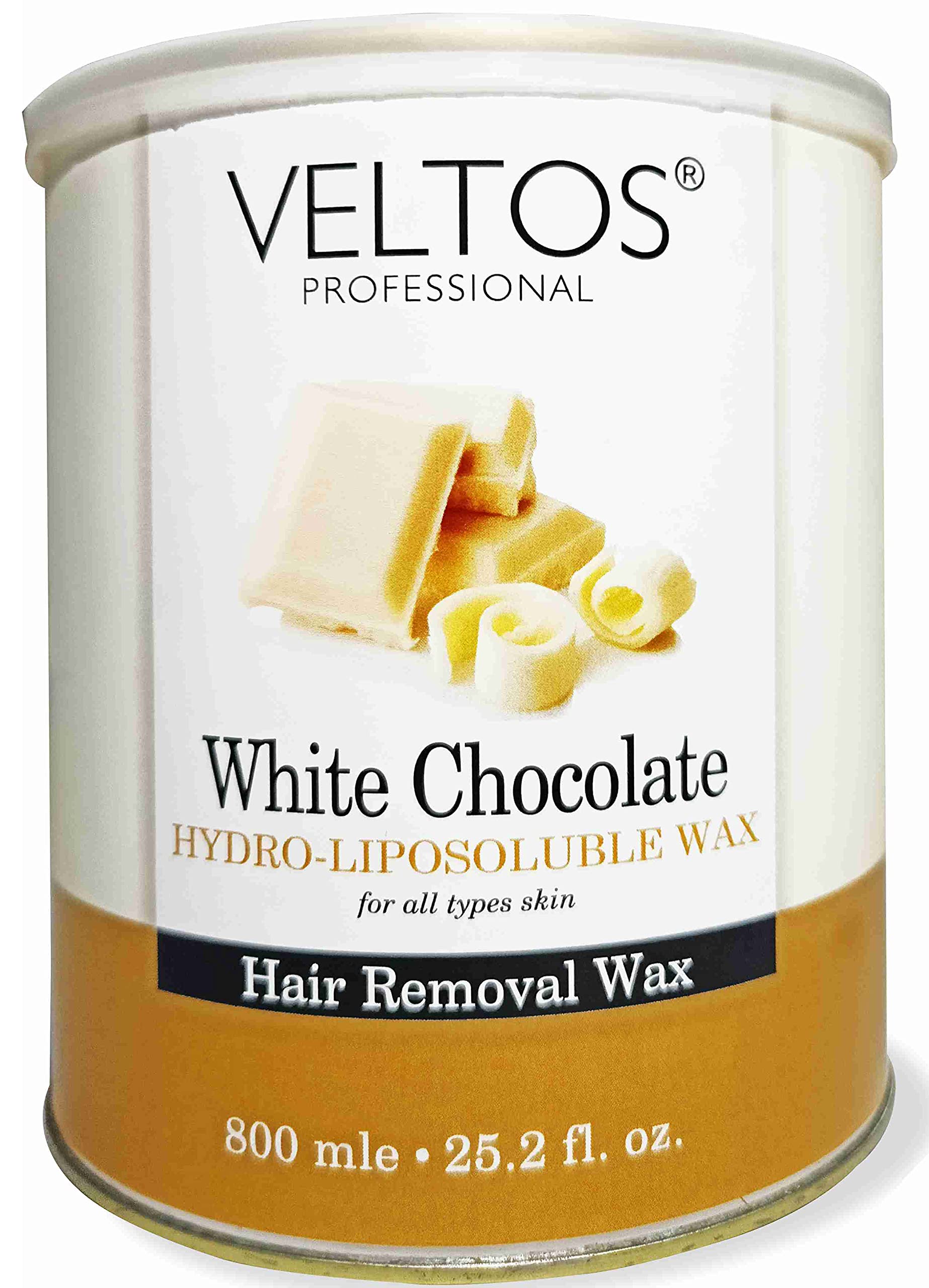 Professional White Chocolate Hydro Lipodoluble Wax 800ml Jar for Hands & Legs (Removes All Unwanted Hair Easily)
