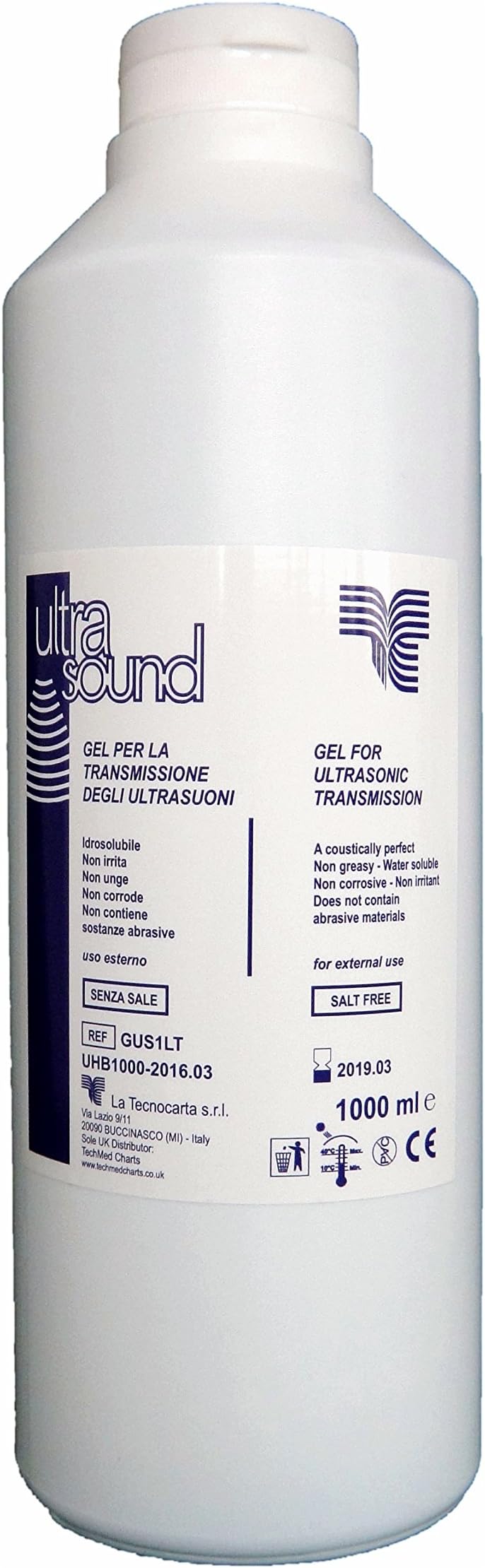 GUS1LT Ultrasound Gel 1lt flask