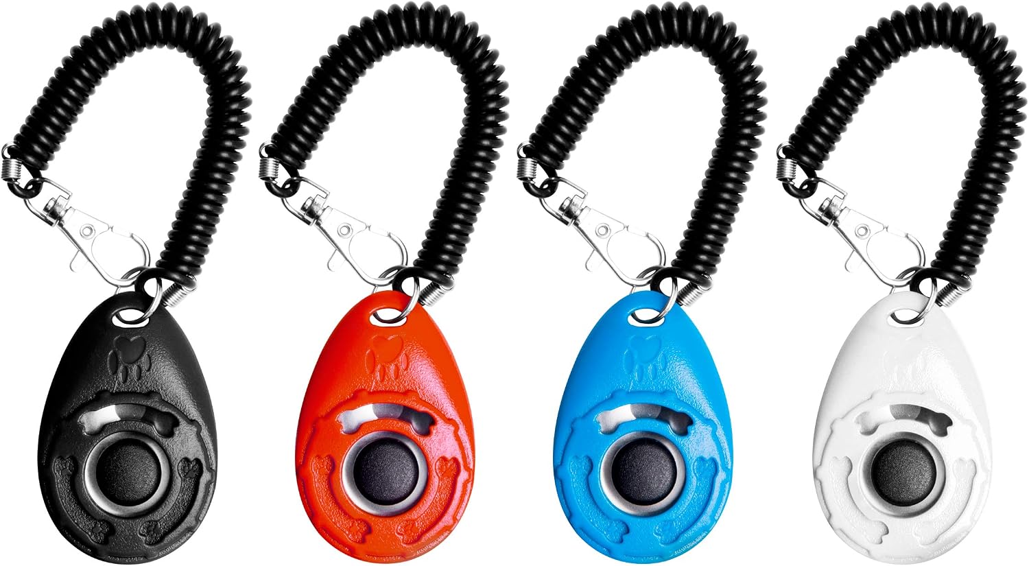 EcoCity 4-Pack Dog Training Clicker with Wrist Strap