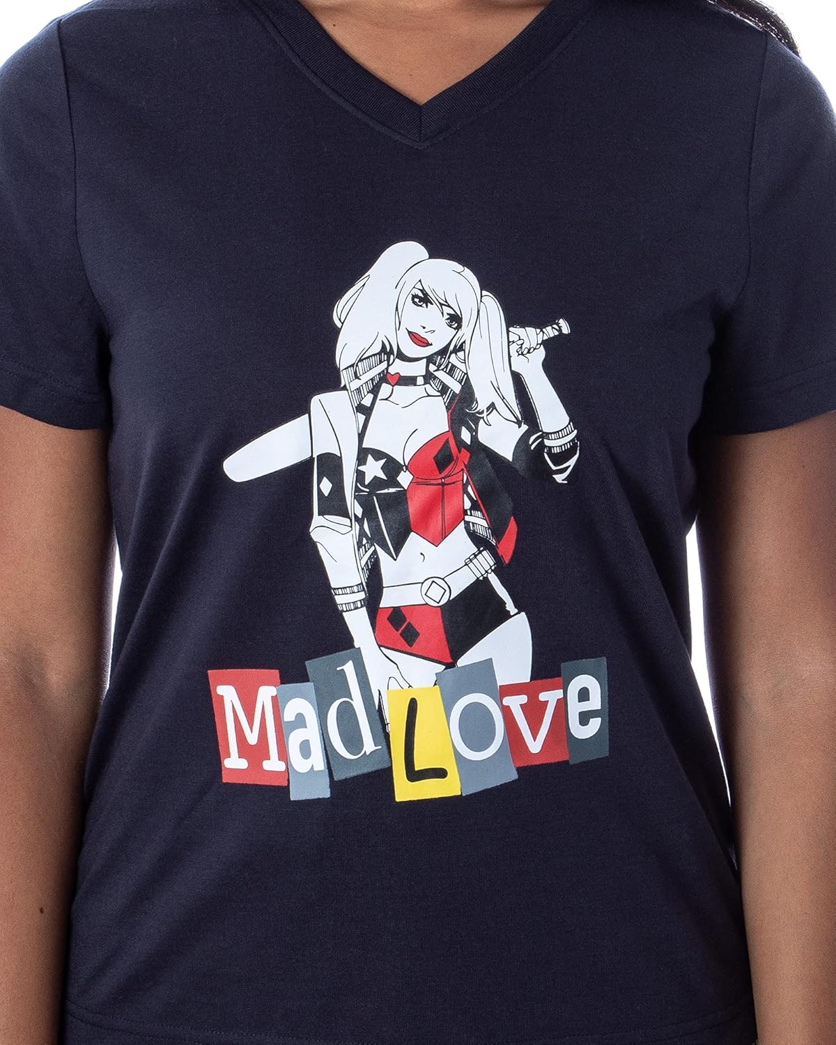 DC Comics Womans' Harley Quinn Mad Love 2 Piece Pajama Set Jogger - Image 2