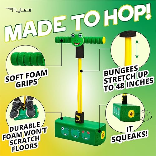 Miniatura 2 de Flybar My First Foam Pogo Jumper para niños, divertido y seguro Pogo Stick para niños pequeños, espuma duradera y puente elástico para edades de 3