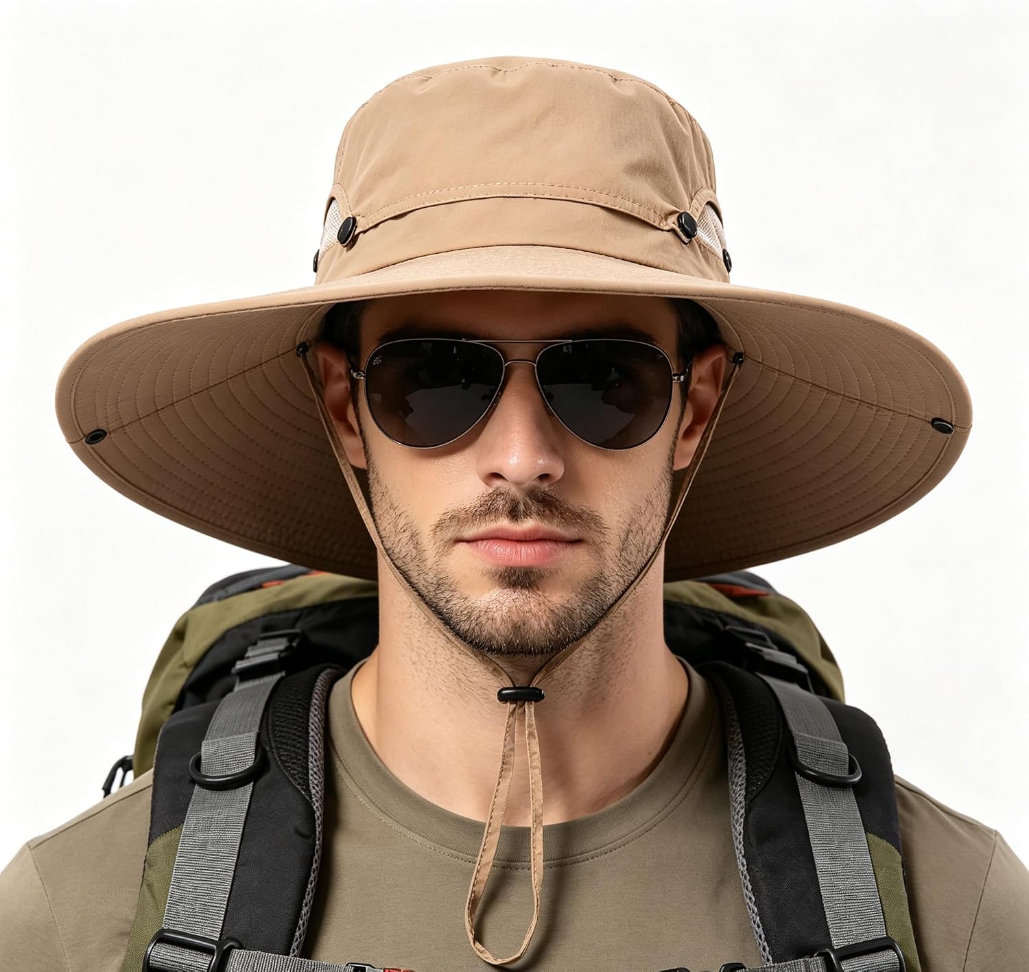 Fishing Sun Hat for Men UPF 50+ Wide Brim Boonie Hats for Summer image 3