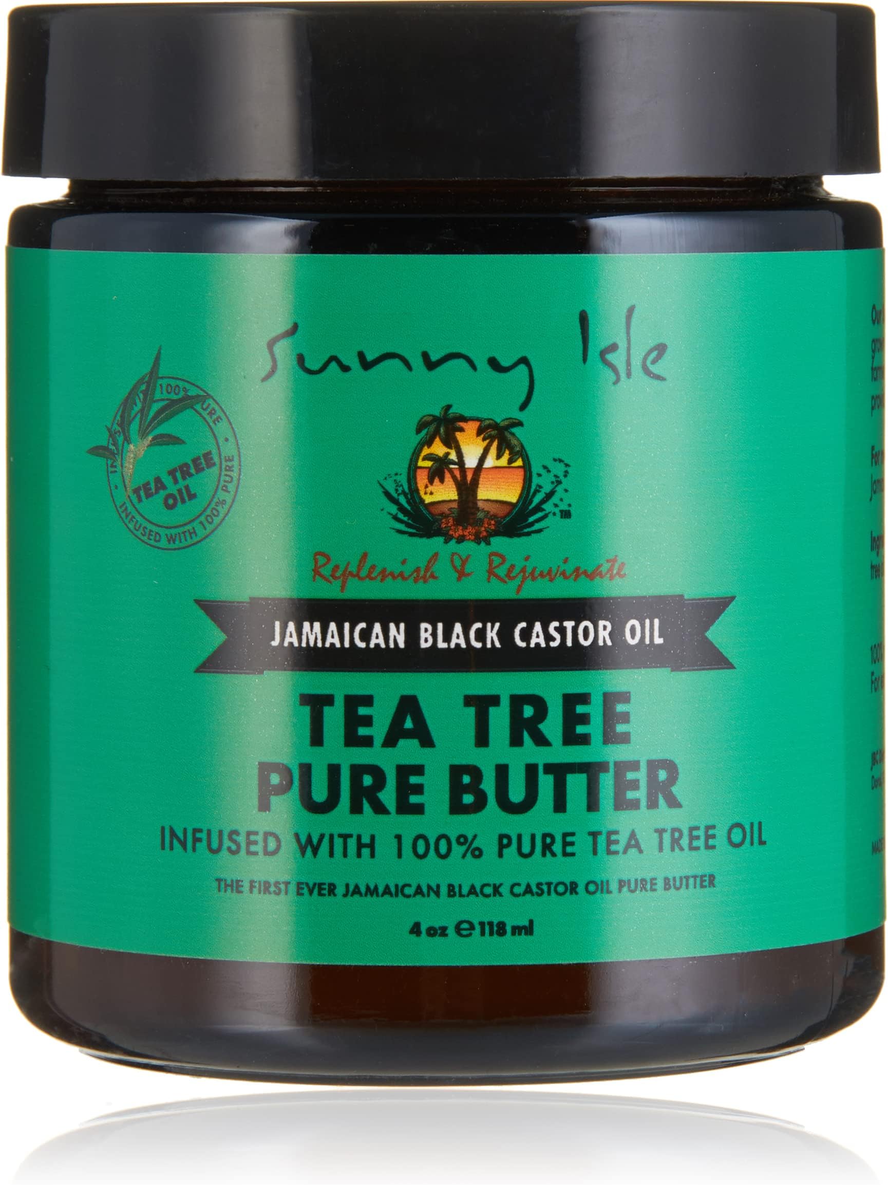 Jamaican Black Castor Oil Pure Butter infused with Tea Tree Oil 4oz