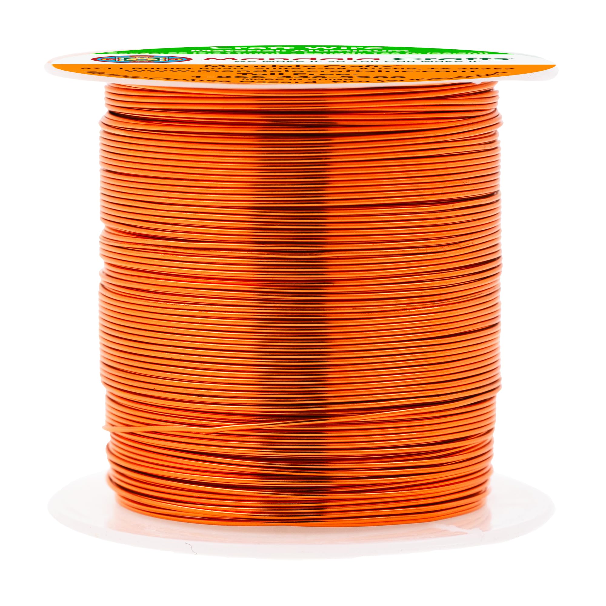 Mandala Crafts 22 Gauge Anodized Aluminum Craft Wire for Jewelry Making - 100 FT Colored Flexible Burnt Orange Wire - Bendable for Bonsai Armature Crafting Sculpting