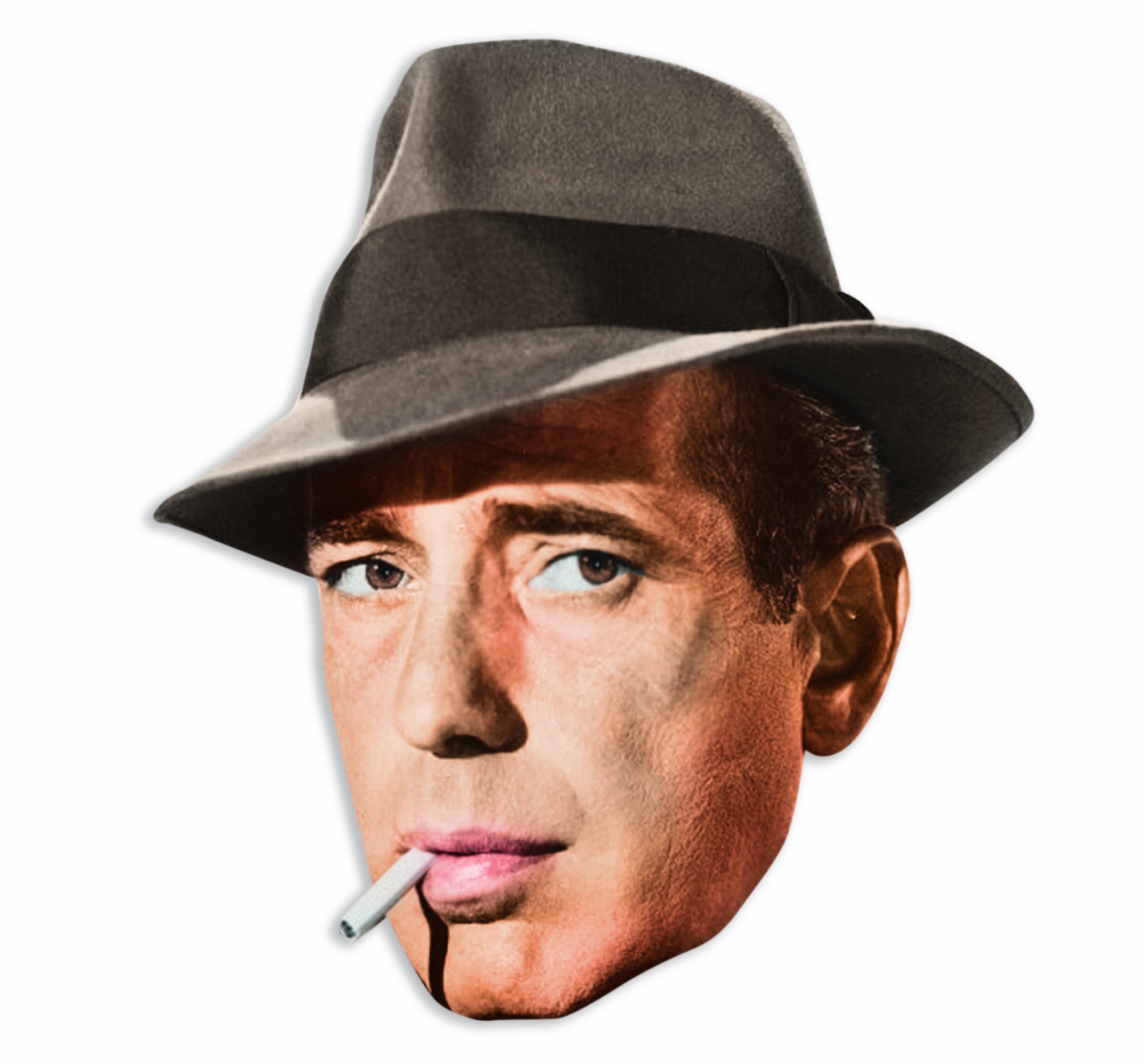 Star Cutouts Printed Card Mask of Humphrey Bogart