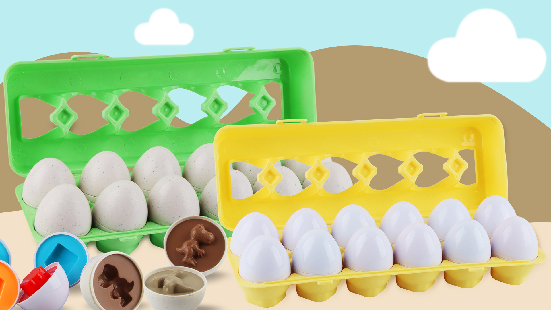 Montessori Uova Giocattolo Per Bambini 1-3 Anni – 12 Pezzi Uova Abbinate Per Colore E Forma, Gioco Educativo Pasqua - 4