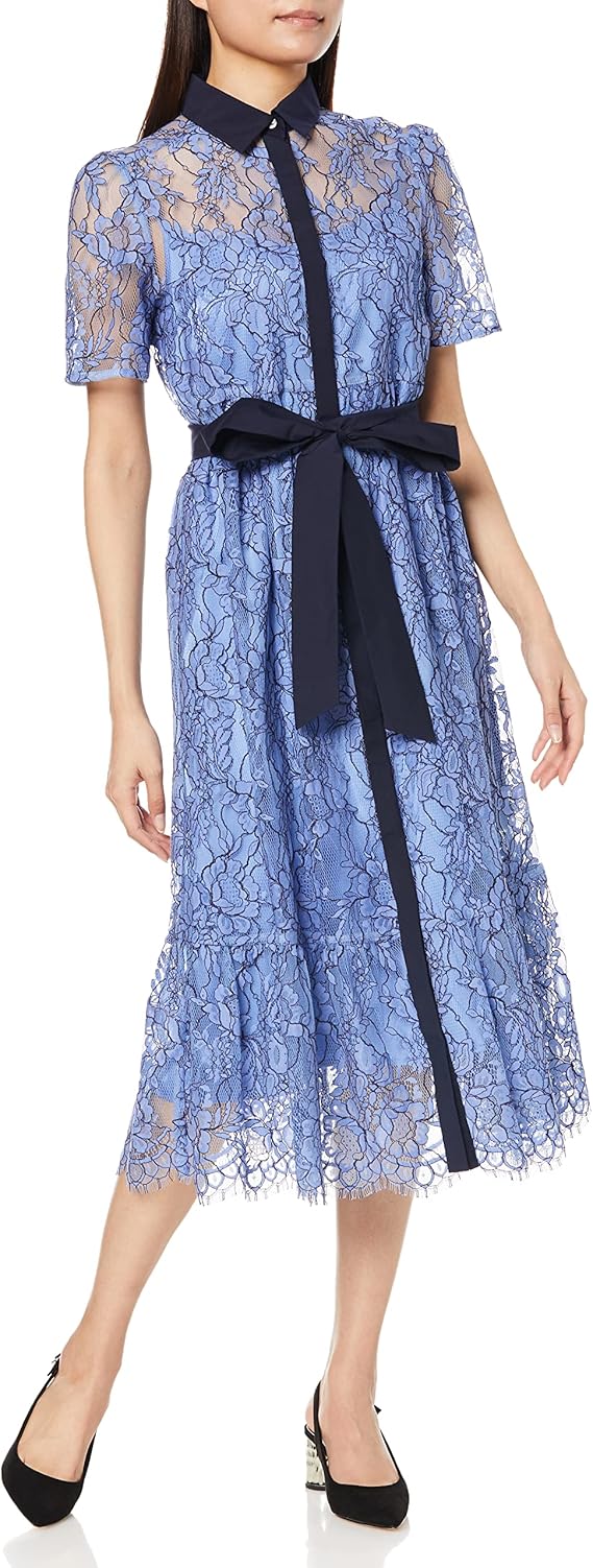 タグ付き新品 バイカラーシャツワンピース グレースコンチネンタル